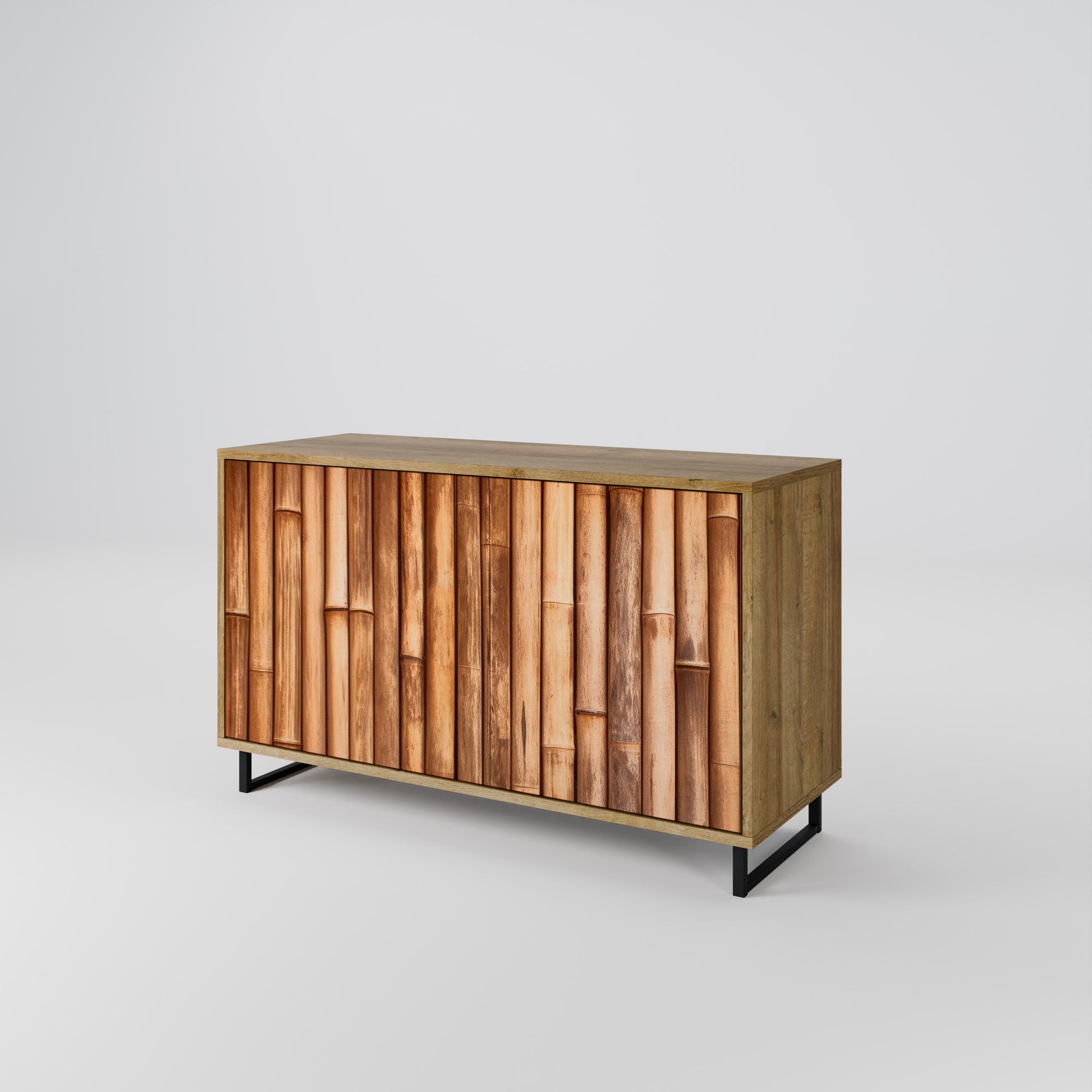 NATURAL WOOD 2-Door Sideboard in Oak Effect