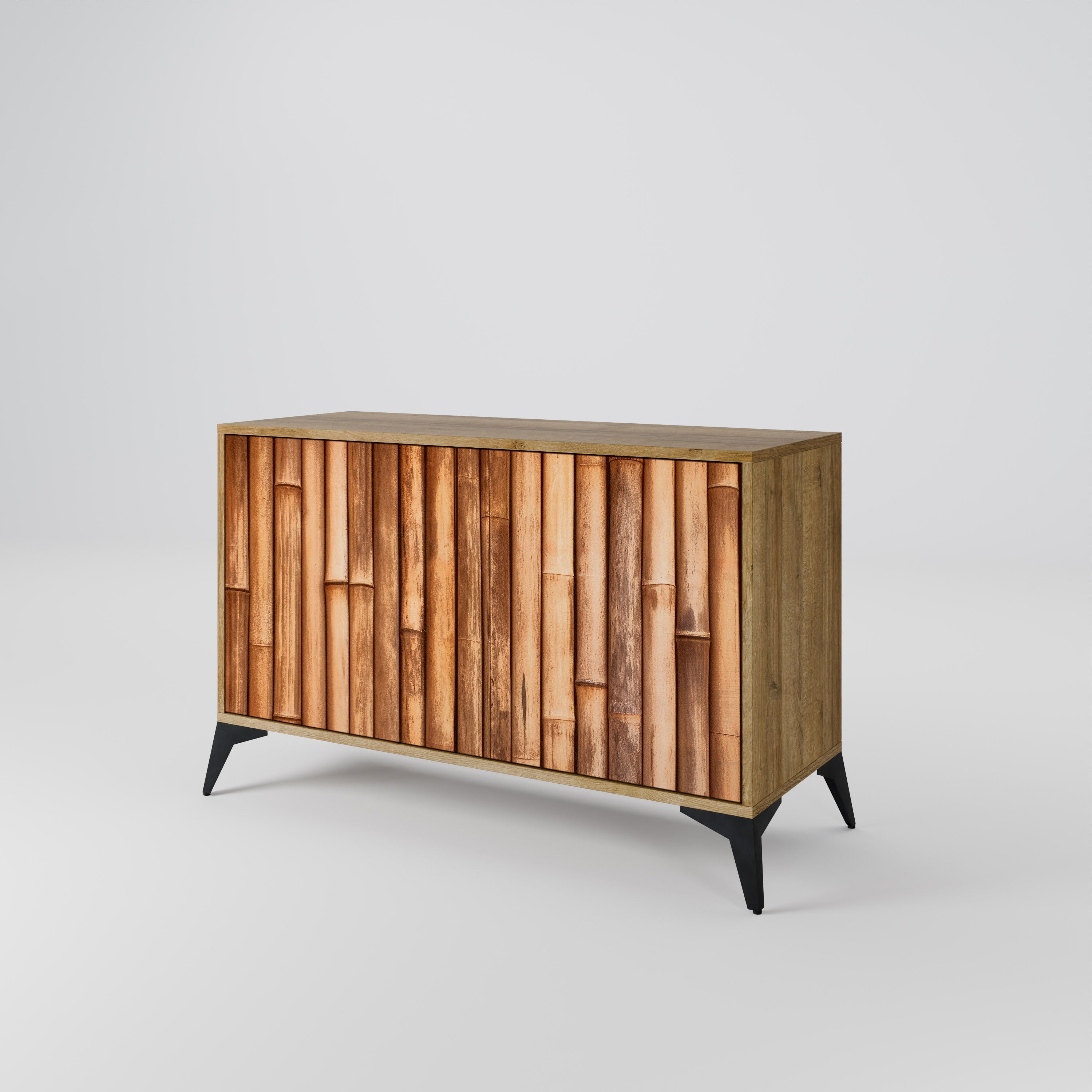 NATURAL WOOD 2-Door Sideboard in Oak Effect