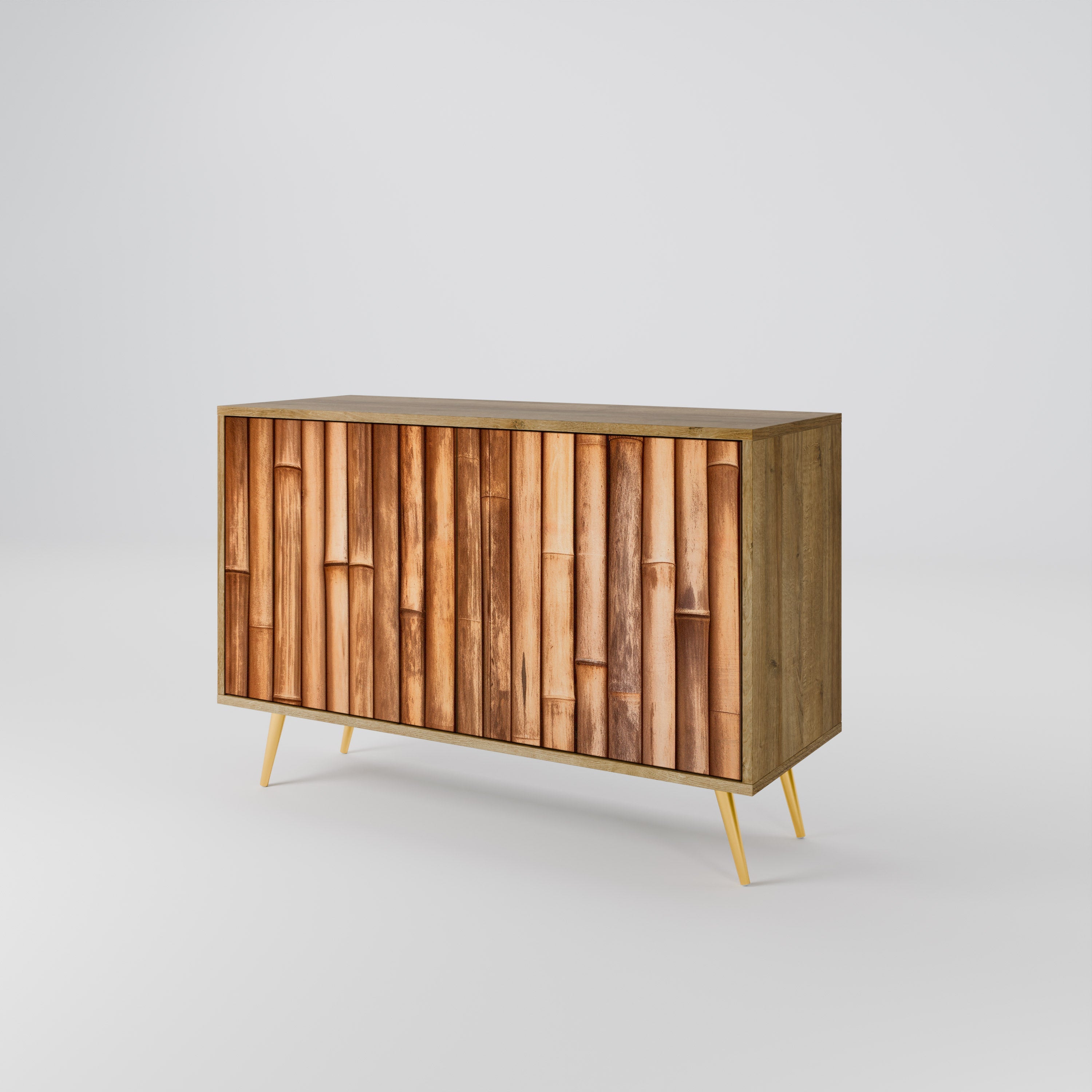 NATURAL WOOD 2-Door Sideboard in Oak Effect