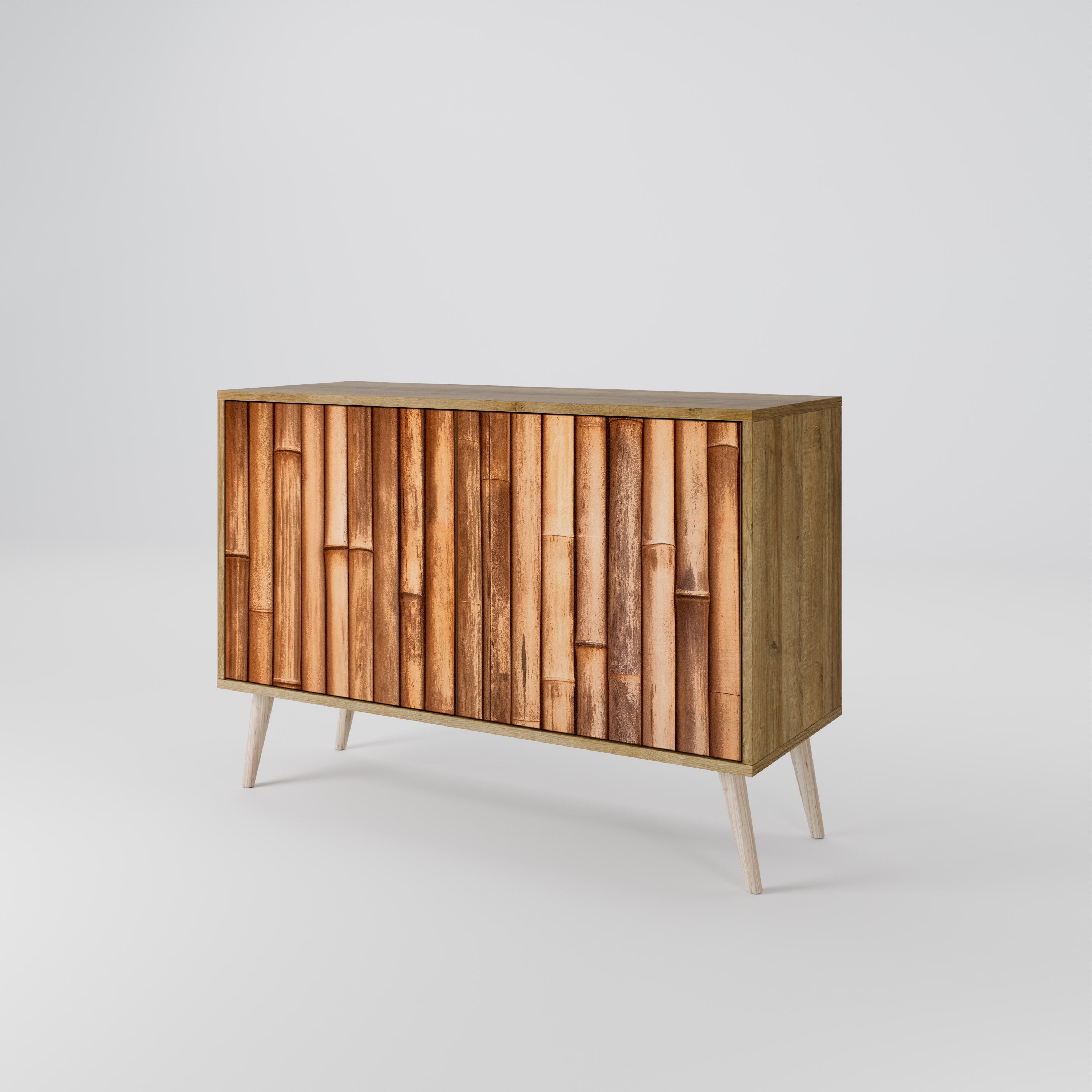 NATURAL WOOD 2-Door Sideboard in Oak Effect