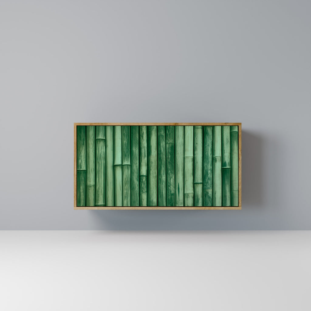 NATURAL GREEN 2-Door Sideboard in Oak Effect