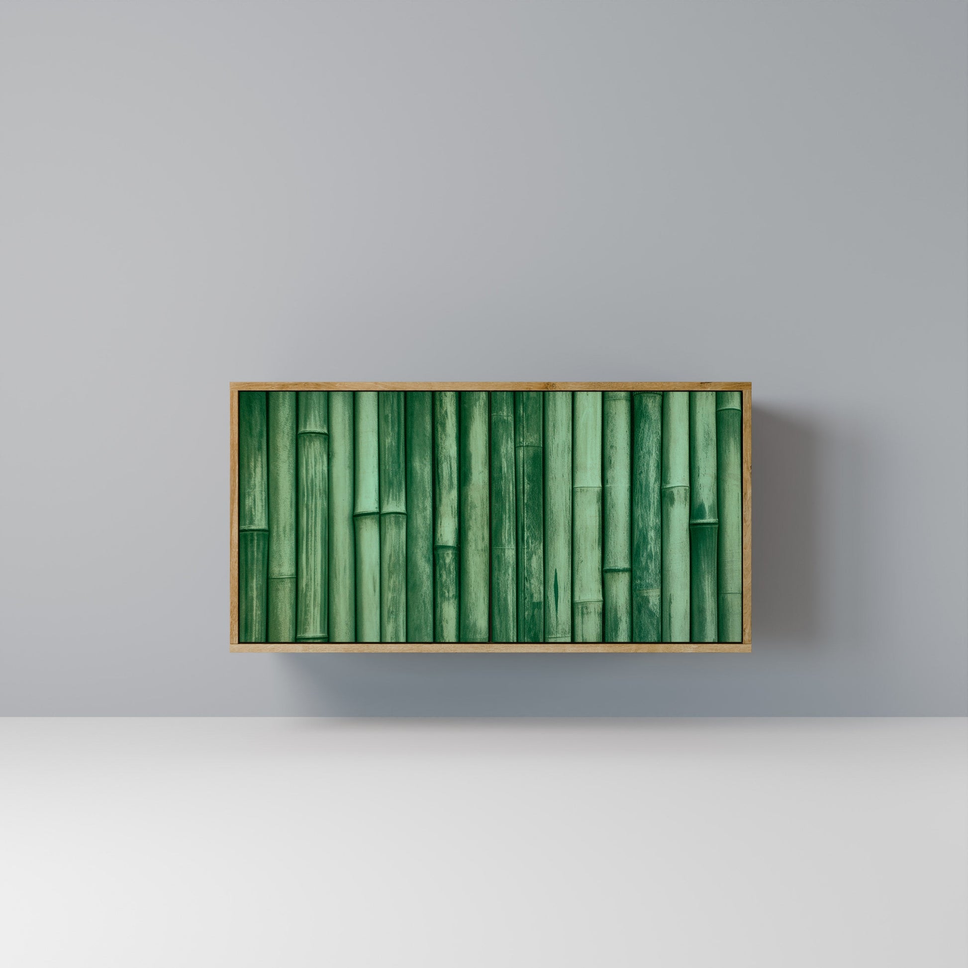 NATURAL GREEN 2-Door Sideboard in Oak Effect