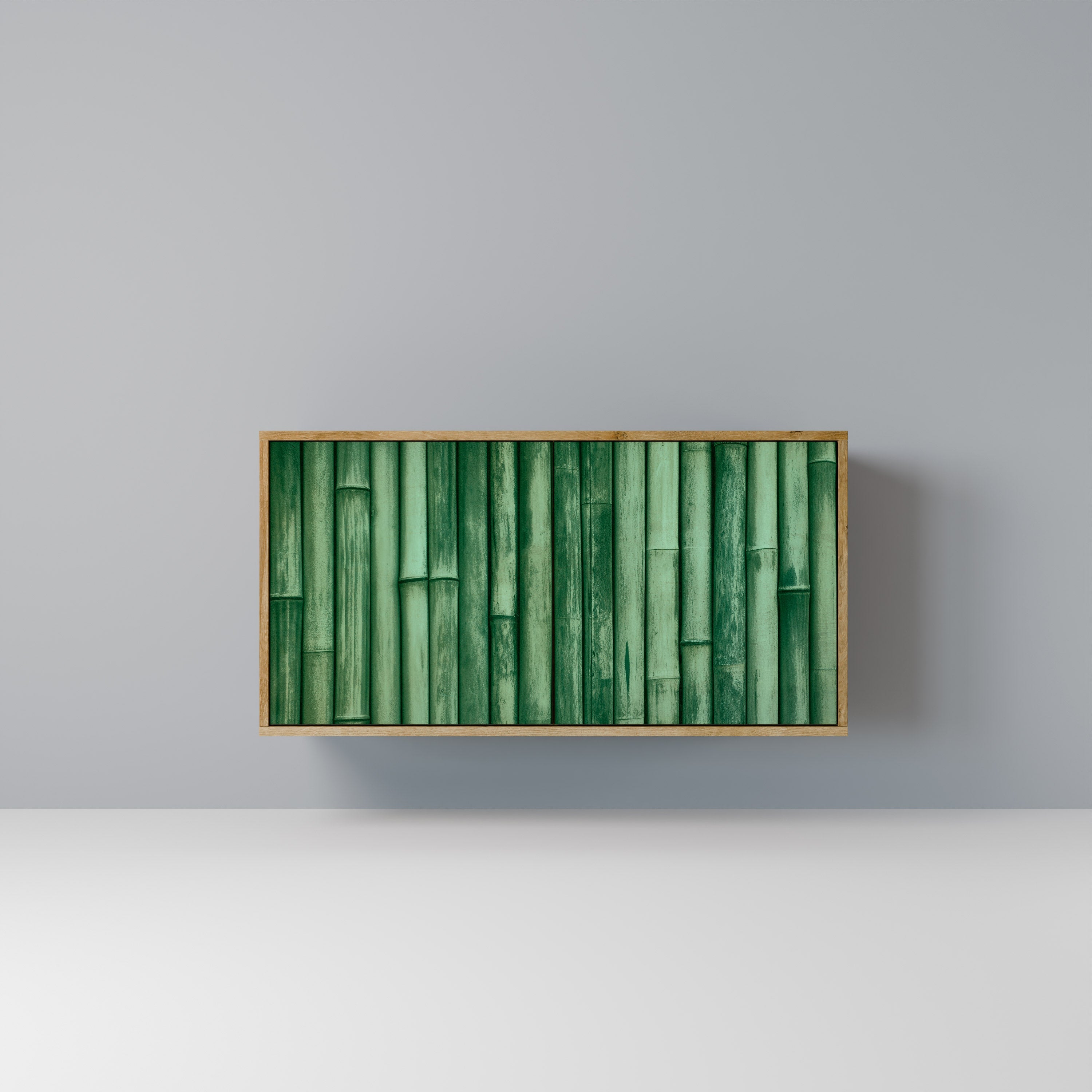 NATURAL GREEN 2-Door Sideboard in Oak Effect