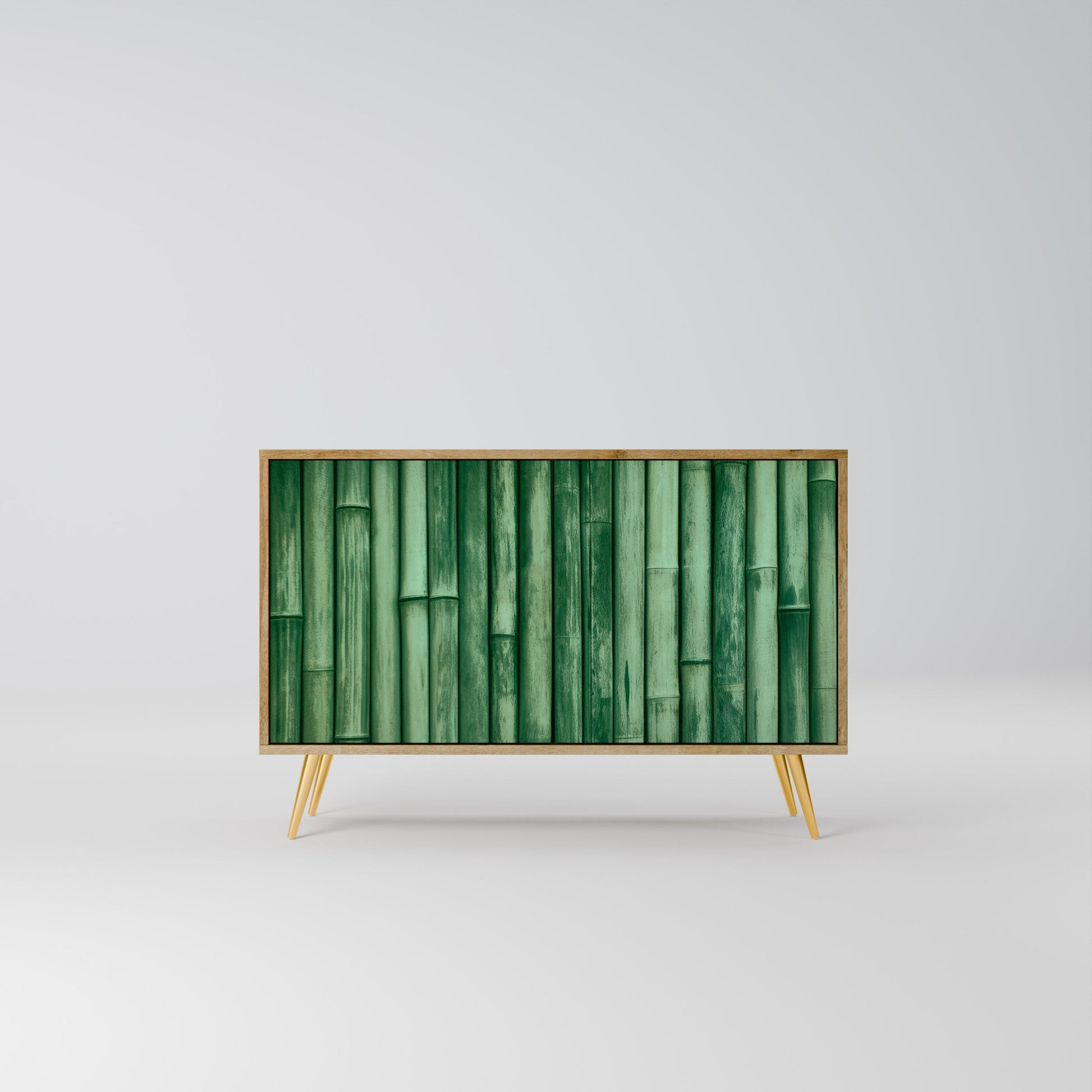 NATURAL GREEN 2-Door Sideboard in Oak Effect