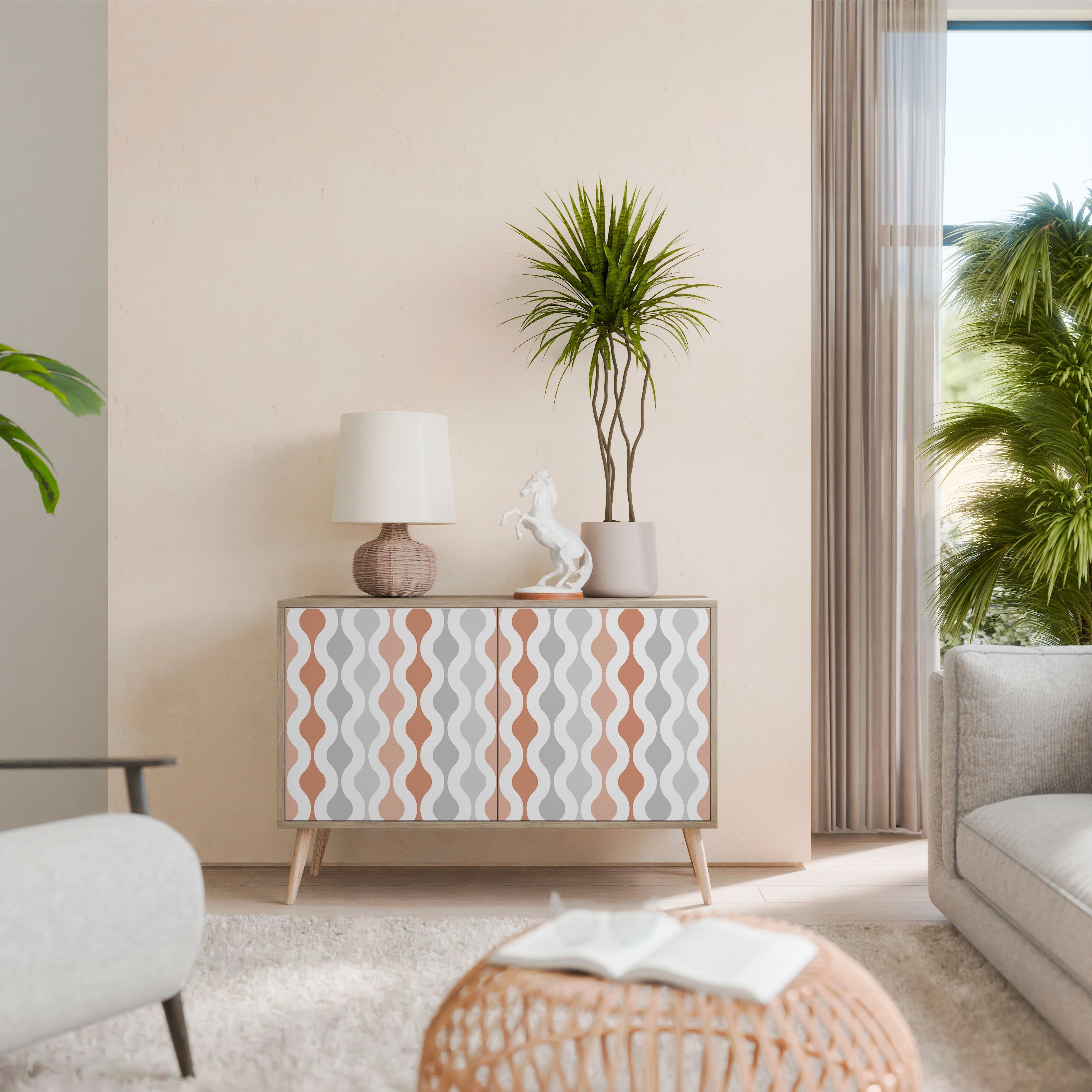 HAZY NOSTALGIA 2-Door Sideboard in Oak Effect