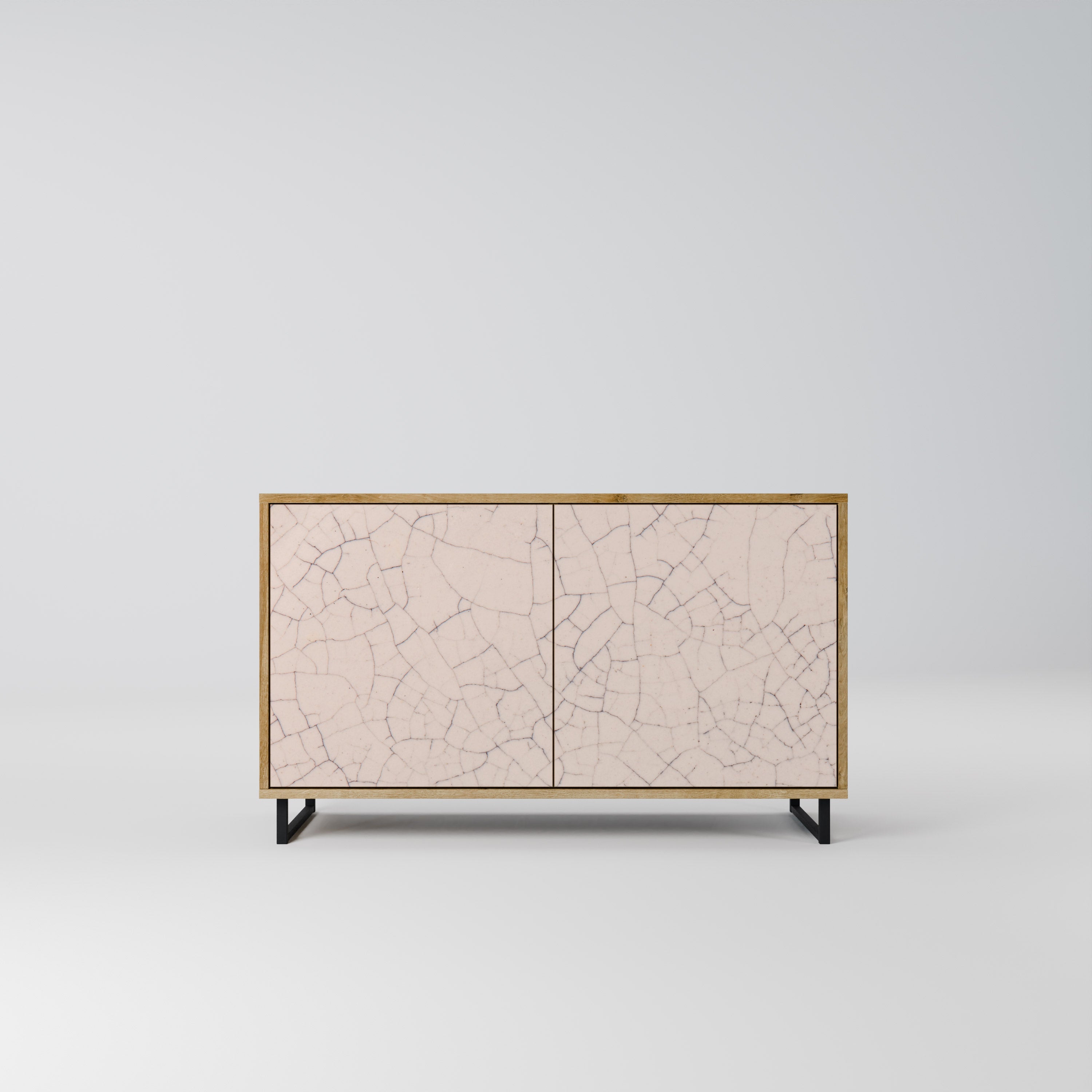 CERAMIC TEXTURE 2-Door Sideboard in Oak Effect