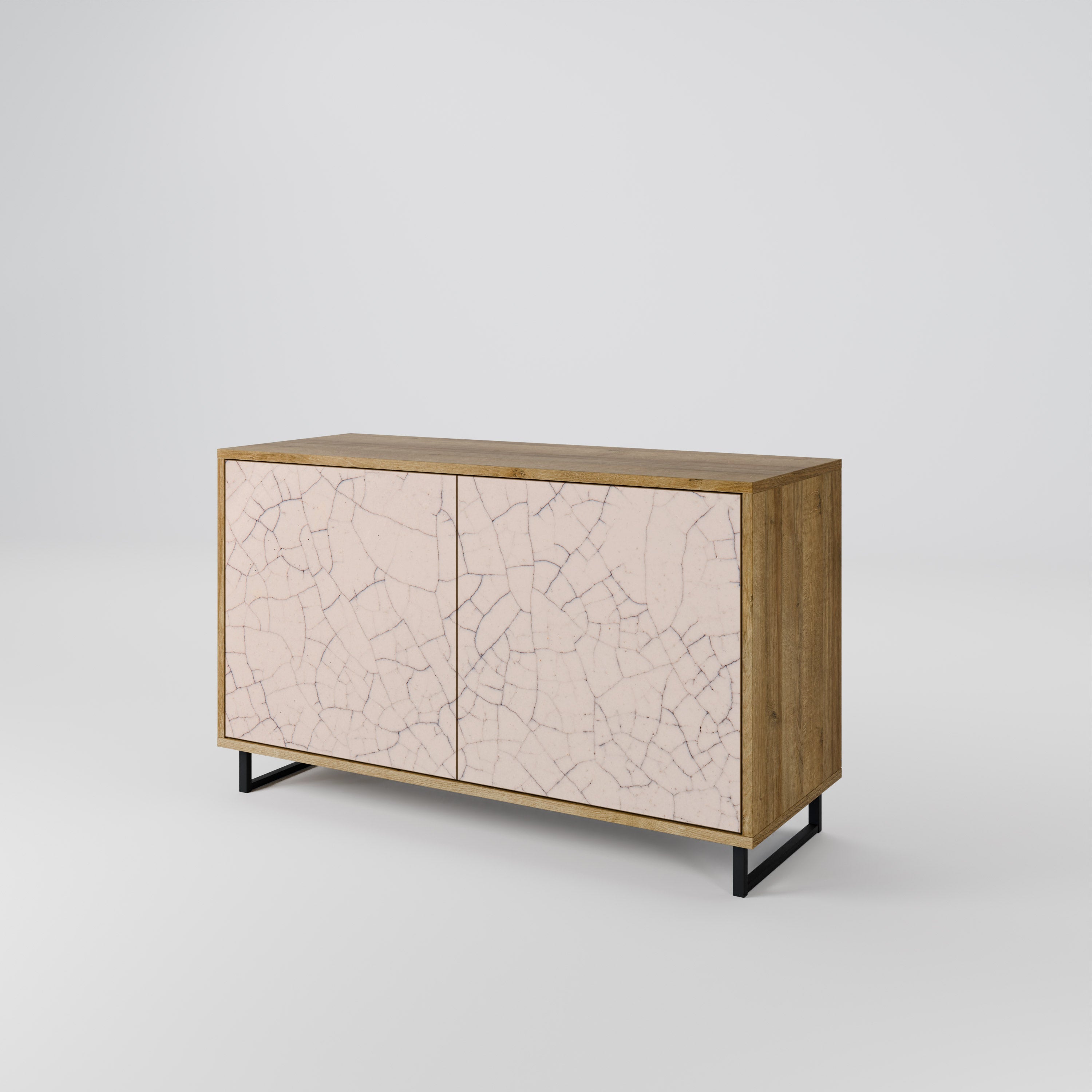 CERAMIC TEXTURE 2-Door Sideboard in Oak Effect