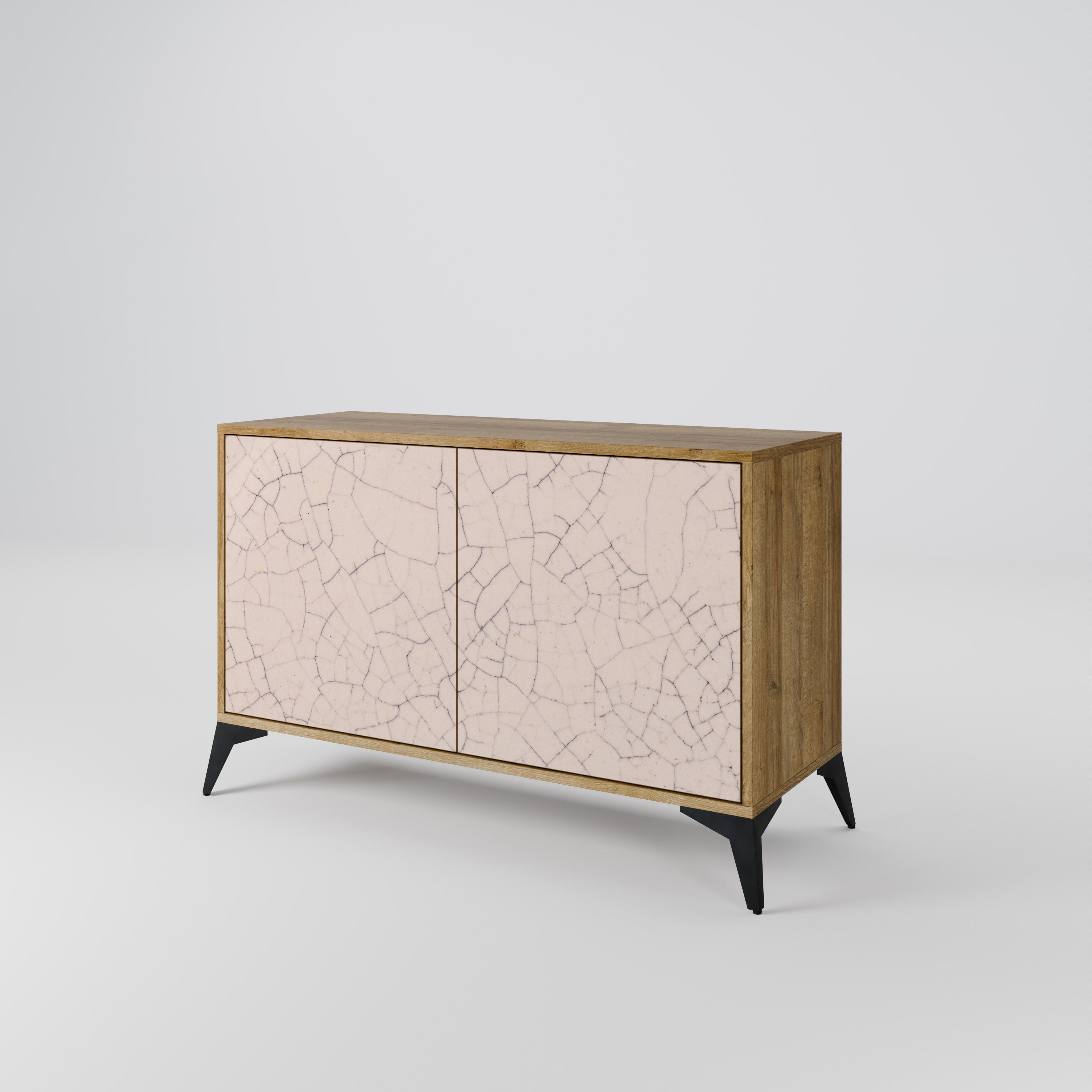 CERAMIC TEXTURE 2-Door Sideboard in Oak Effect