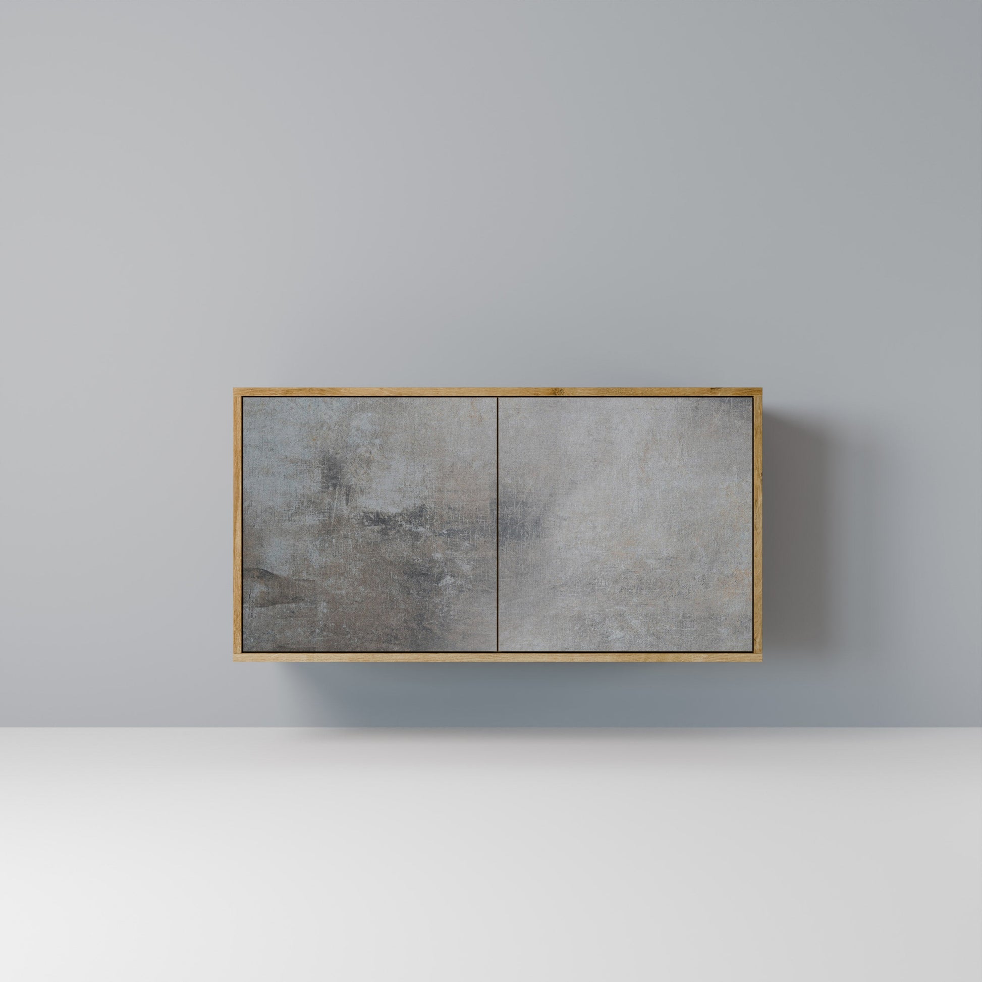 CONCRETE WALL 2-Door Sideboard in Oak Effect