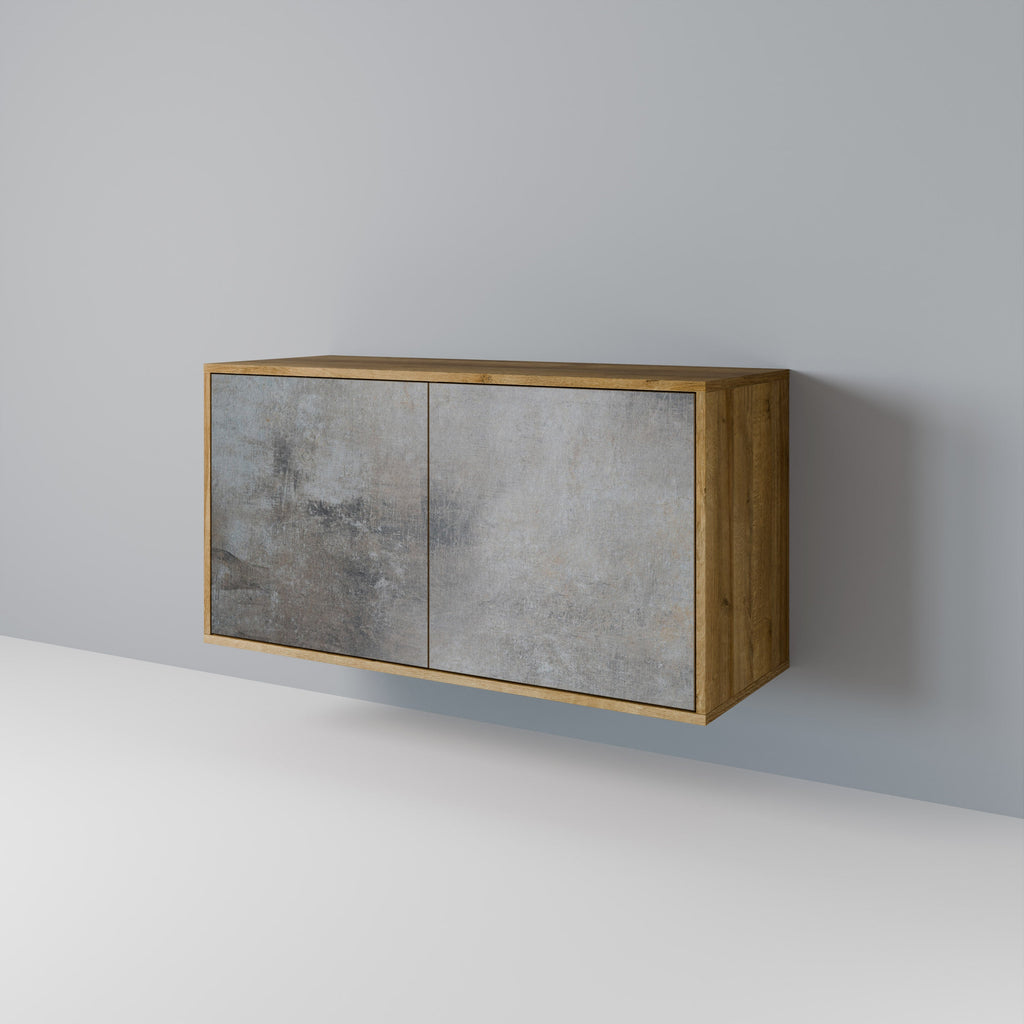 CONCRETE WALL 2-Door Sideboard in Oak Effect