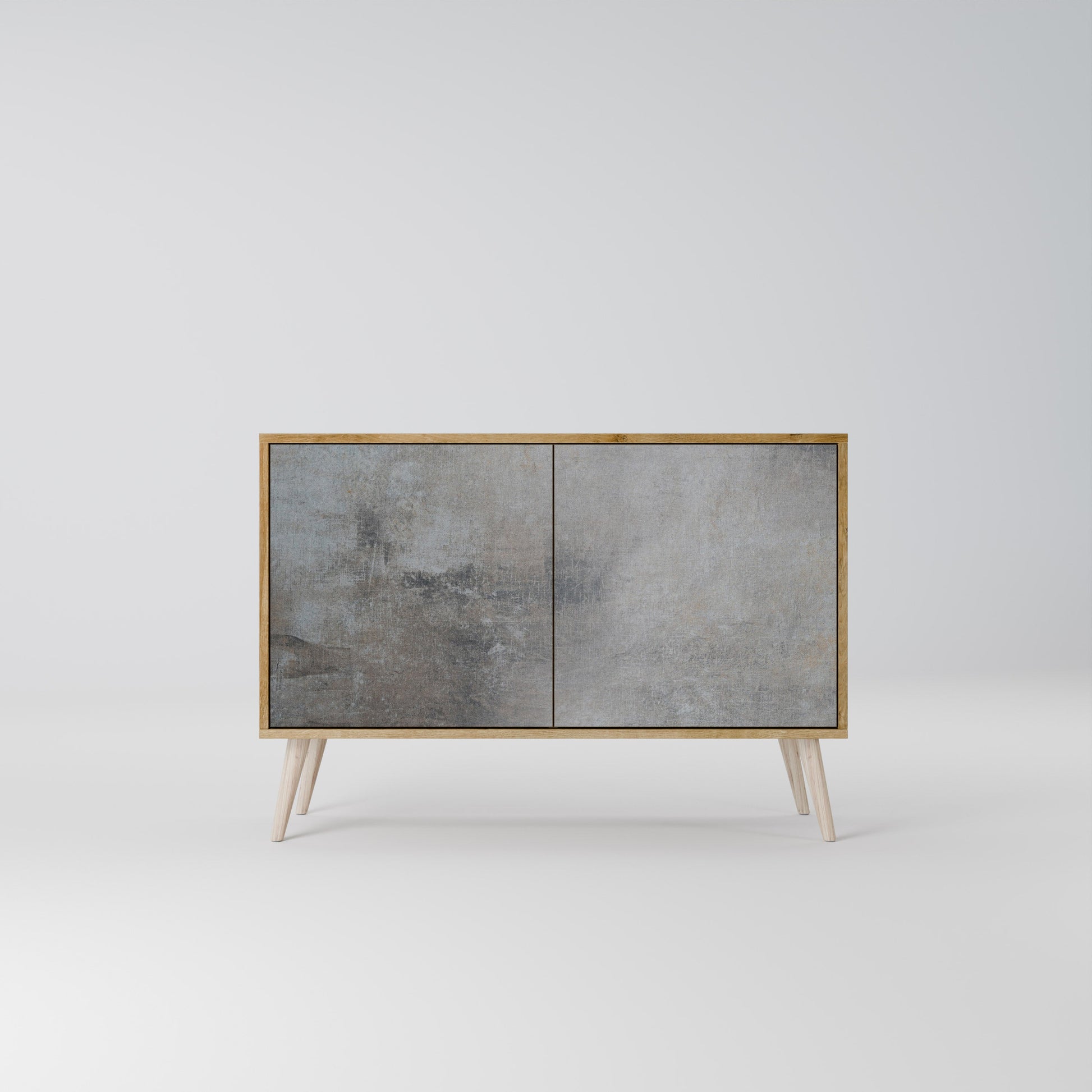 CONCRETE WALL 2-Door Sideboard in Oak Effect