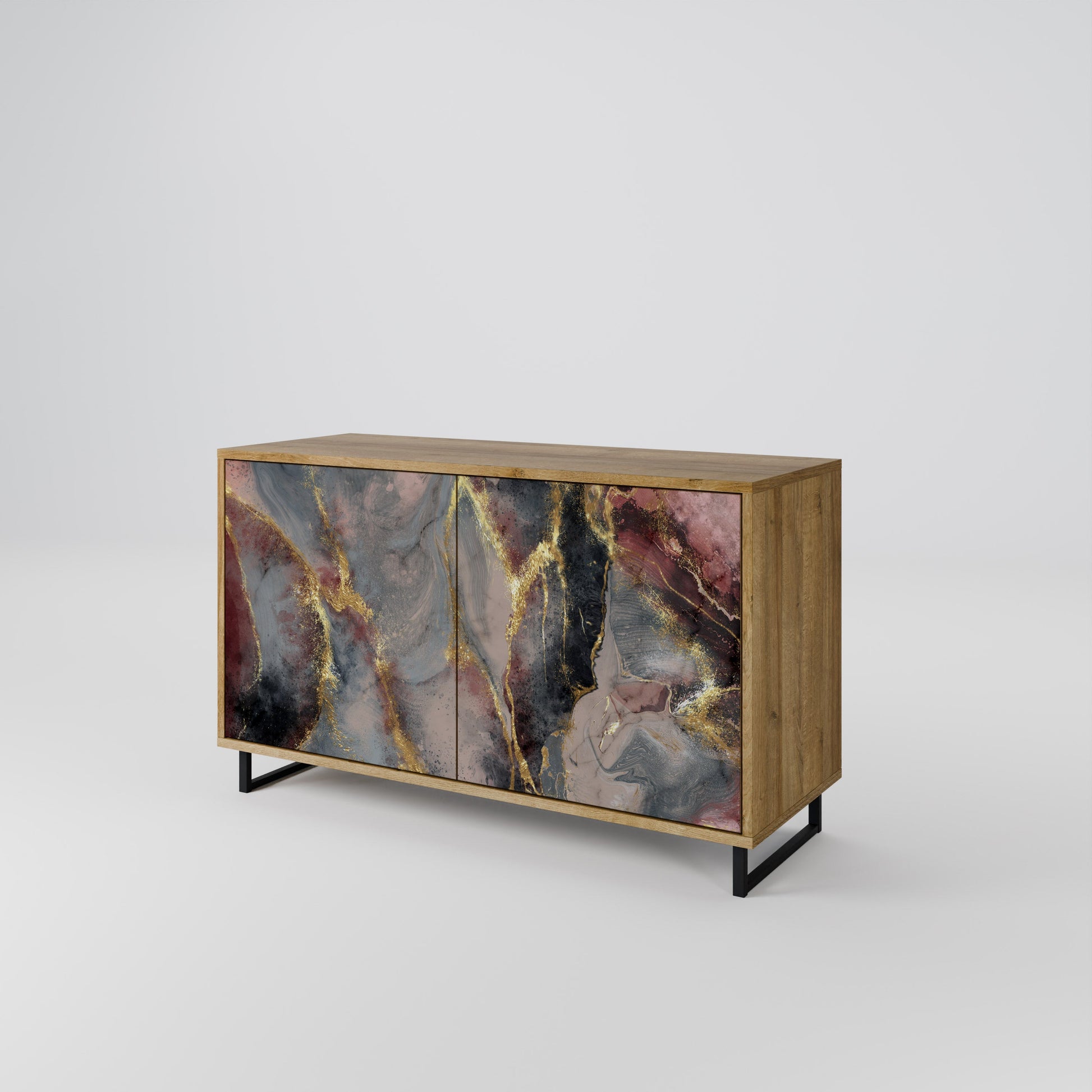 GOLDEN TIDES 2-Door Sideboard in Oak Effect