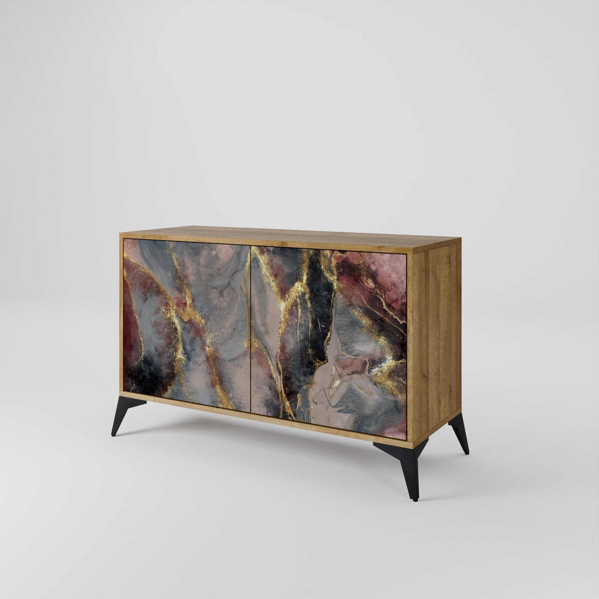 GOLDEN TIDES 2-Door Sideboard in Oak Effect