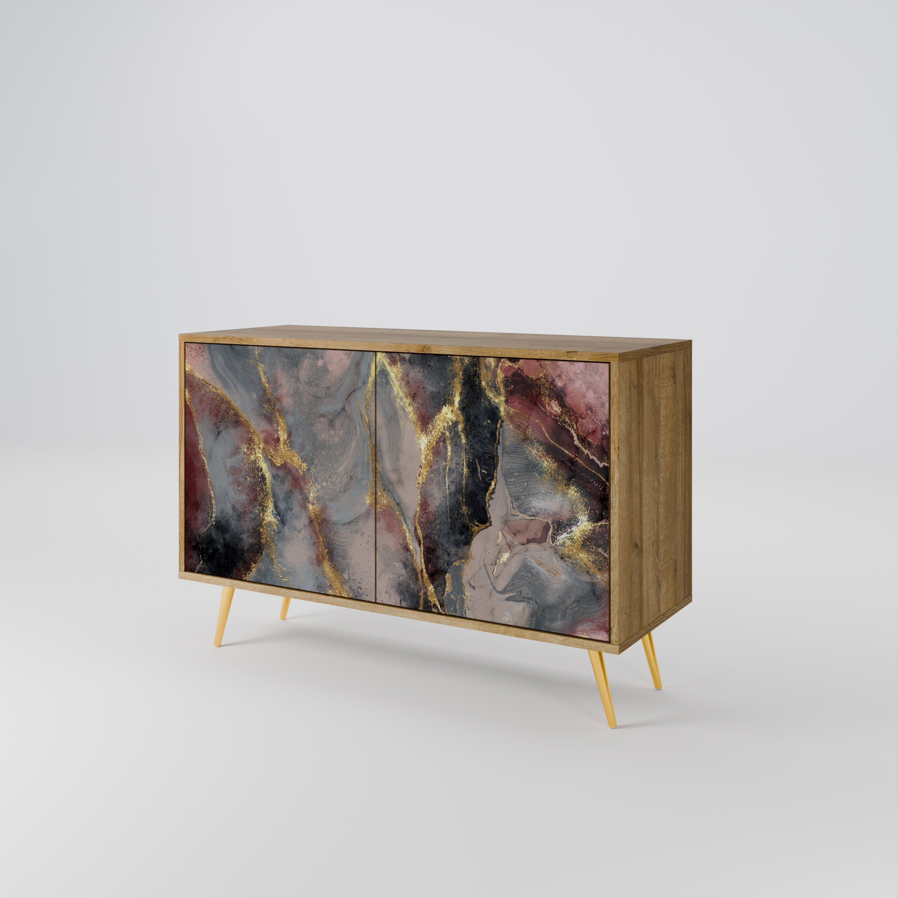 GOLDEN TIDES 2-Door Sideboard in Oak Effect
