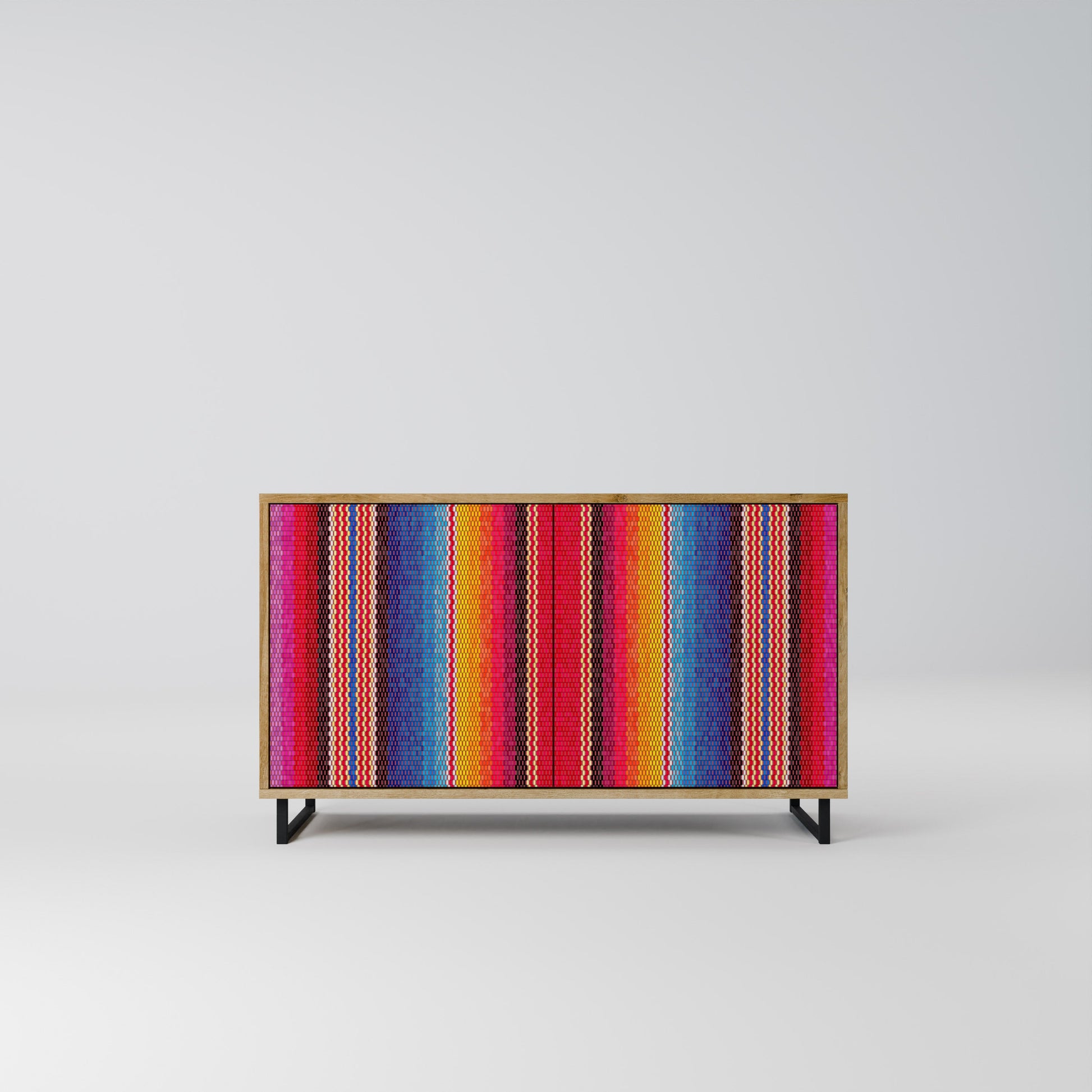 ETHNIC MEXICAN 2-Door Sideboard in Oak Effect