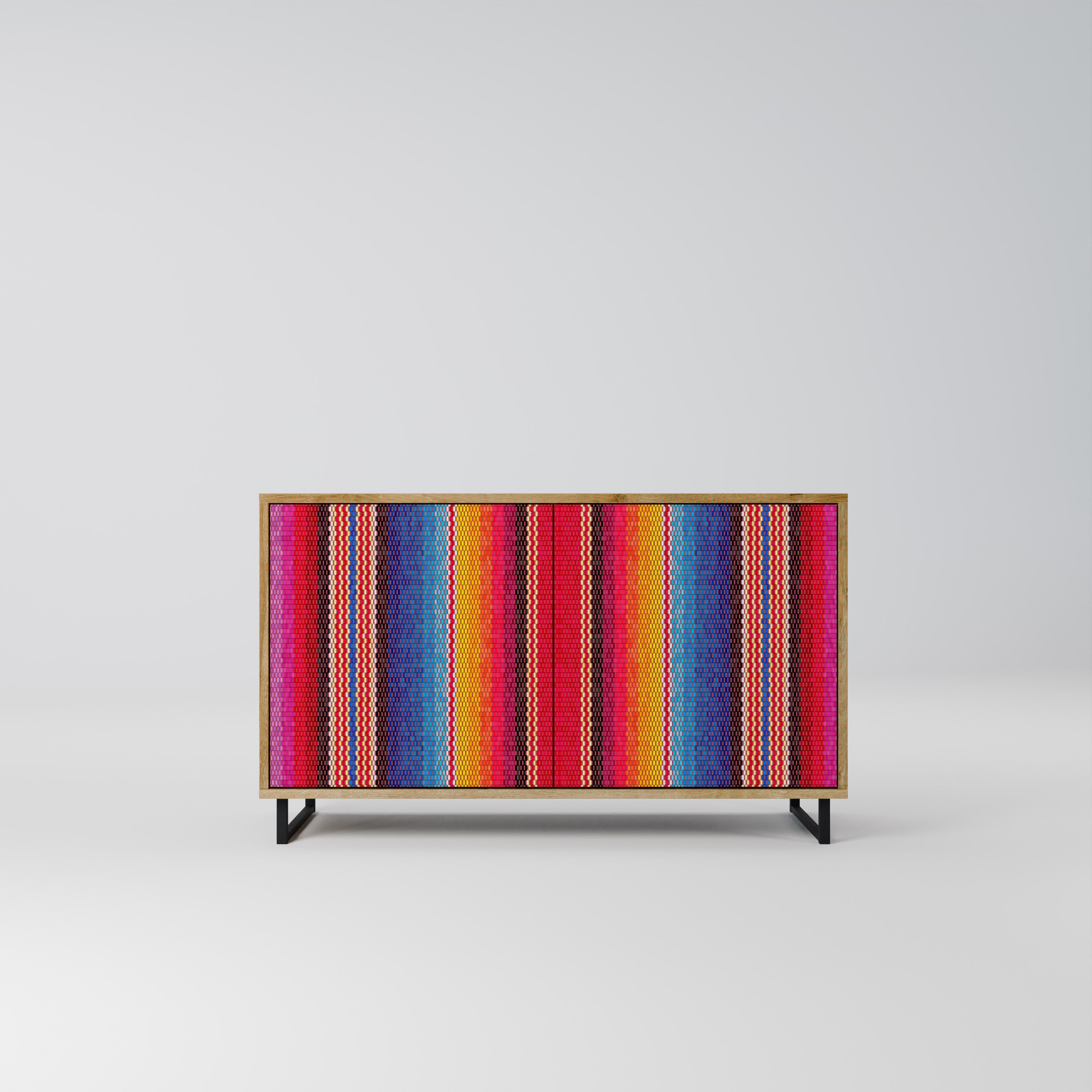 ETHNIC MEXICAN 2-Door Sideboard in Oak Effect