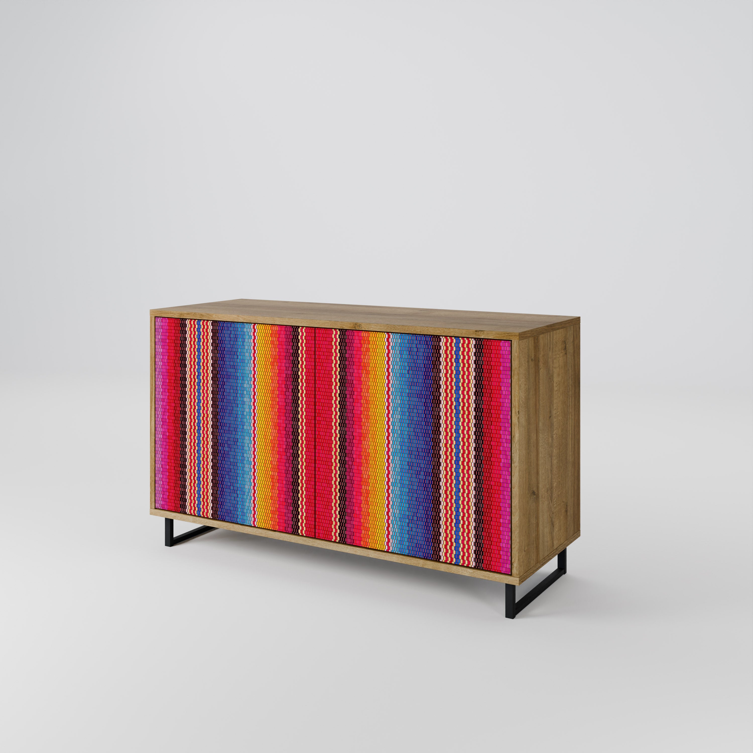 ETHNIC MEXICAN 2-Door Sideboard in Oak Effect