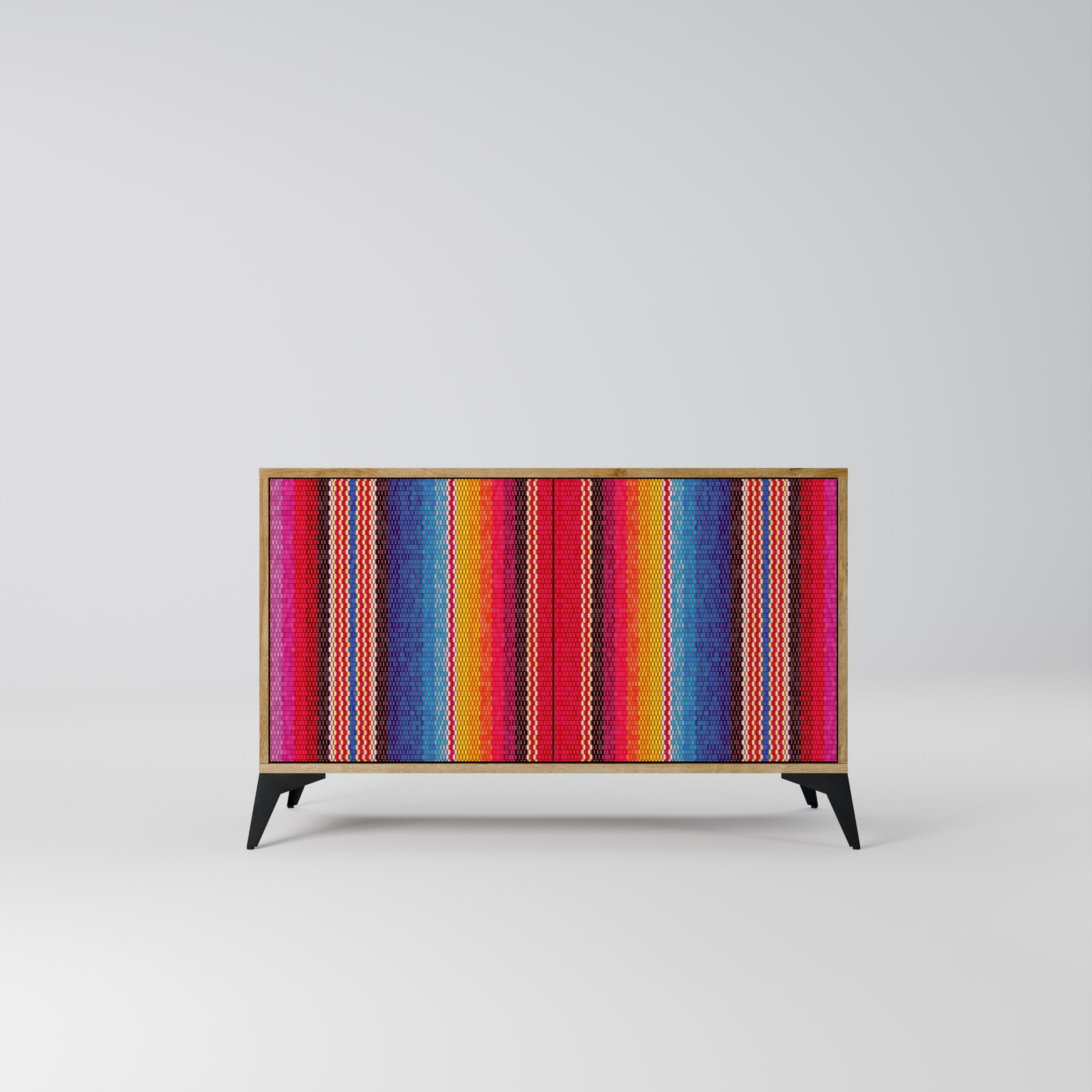 ETHNIC MEXICAN 2-Door Sideboard in Oak Effect