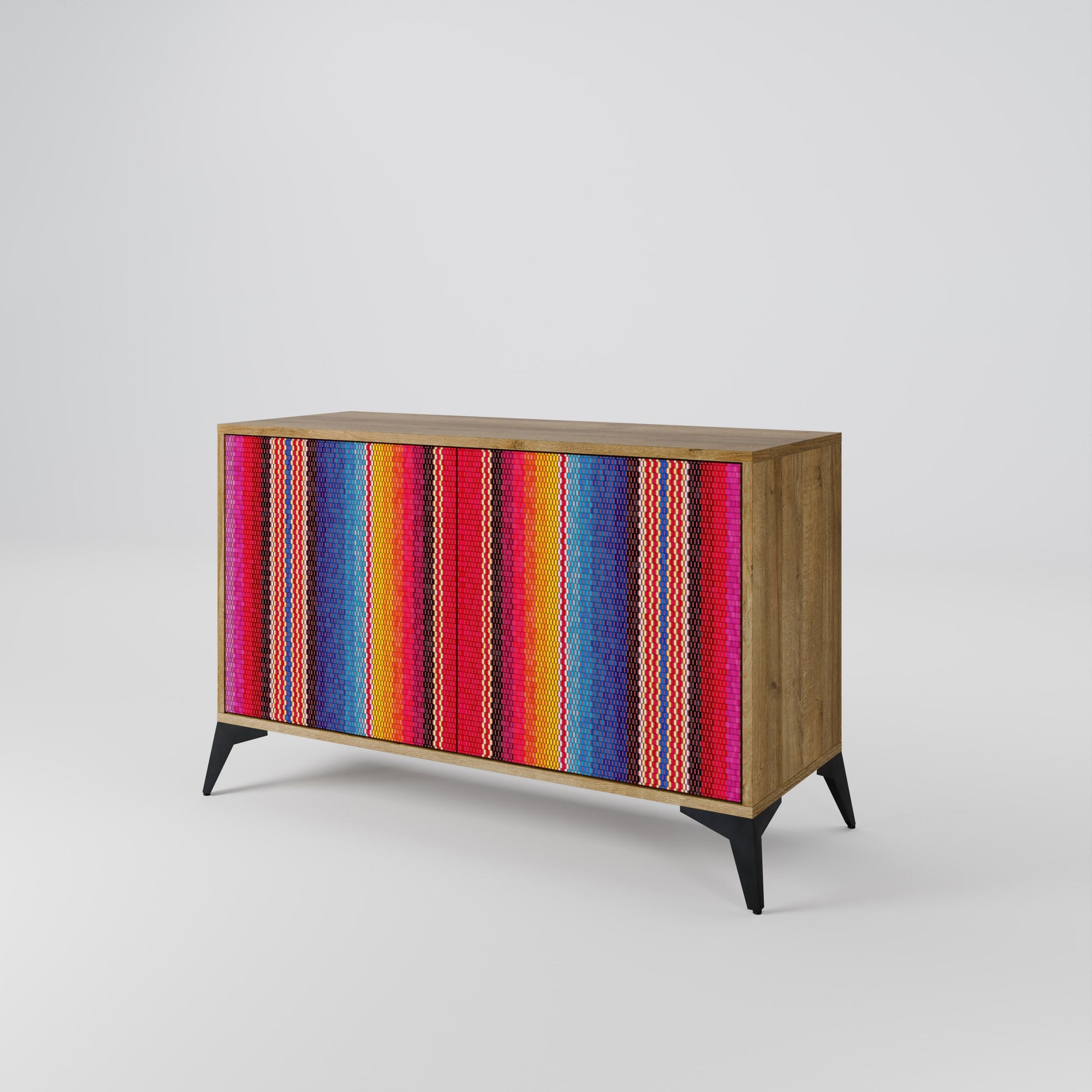 ETHNIC MEXICAN 2-Door Sideboard in Oak Effect