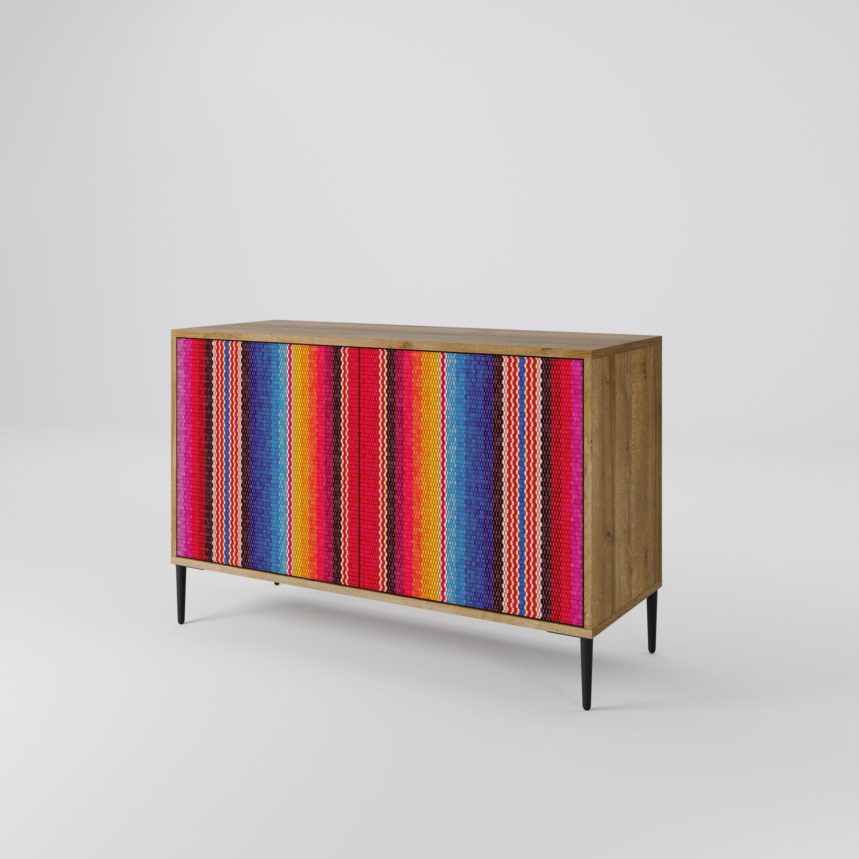 ETHNIC MEXICAN 2-Door Sideboard in Oak Effect
