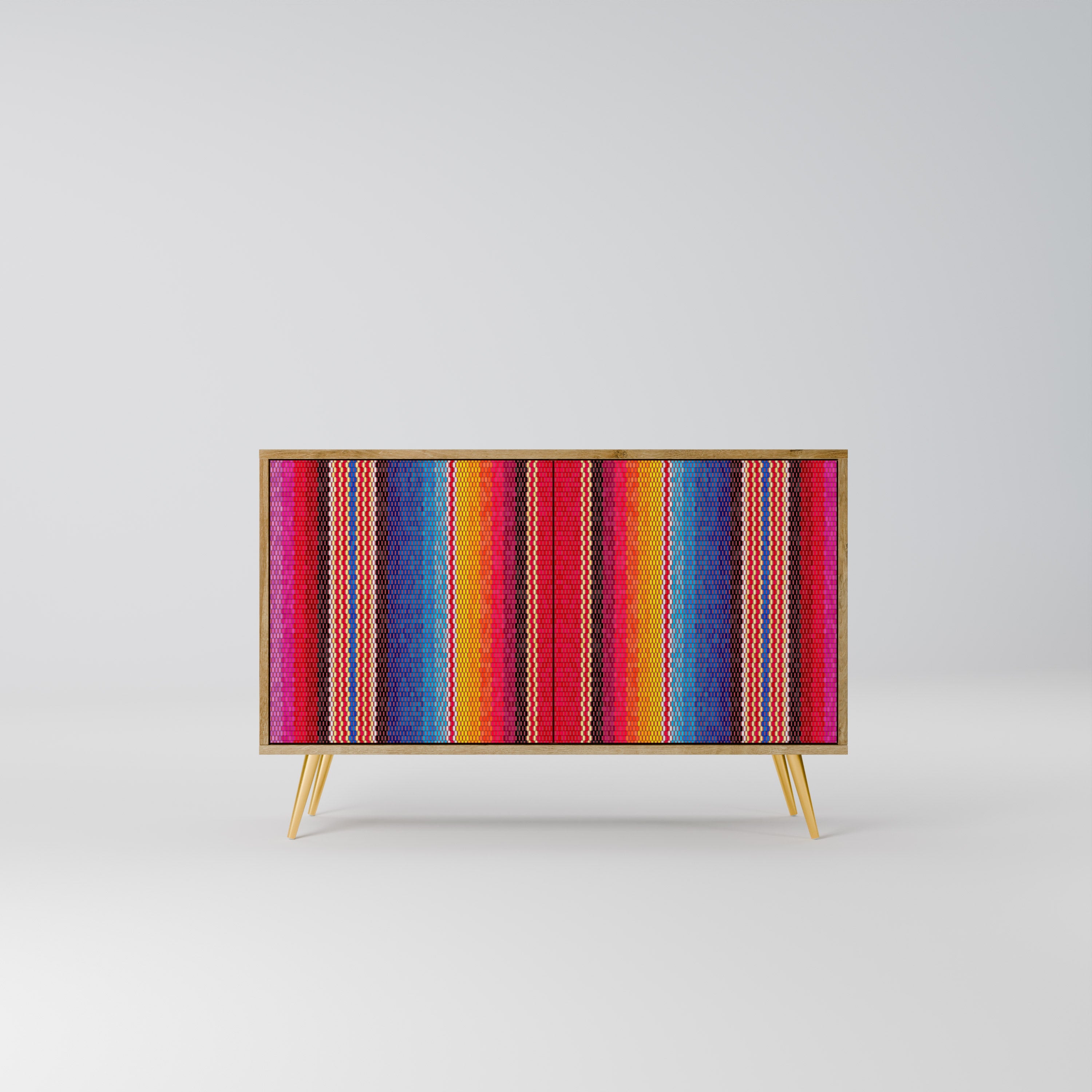 ETHNIC MEXICAN 2-Door Sideboard in Oak Effect