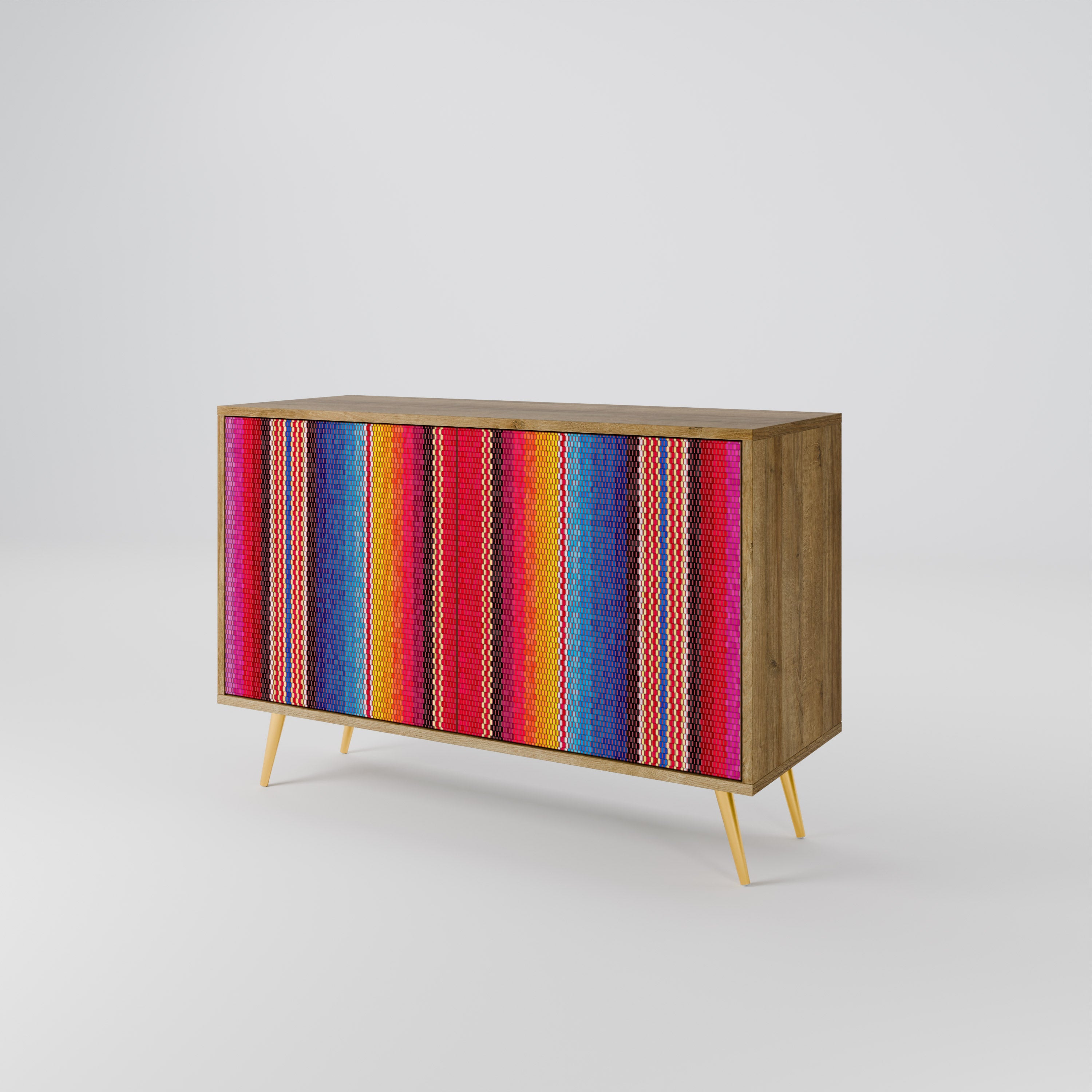 ETHNIC MEXICAN 2-Door Sideboard in Oak Effect