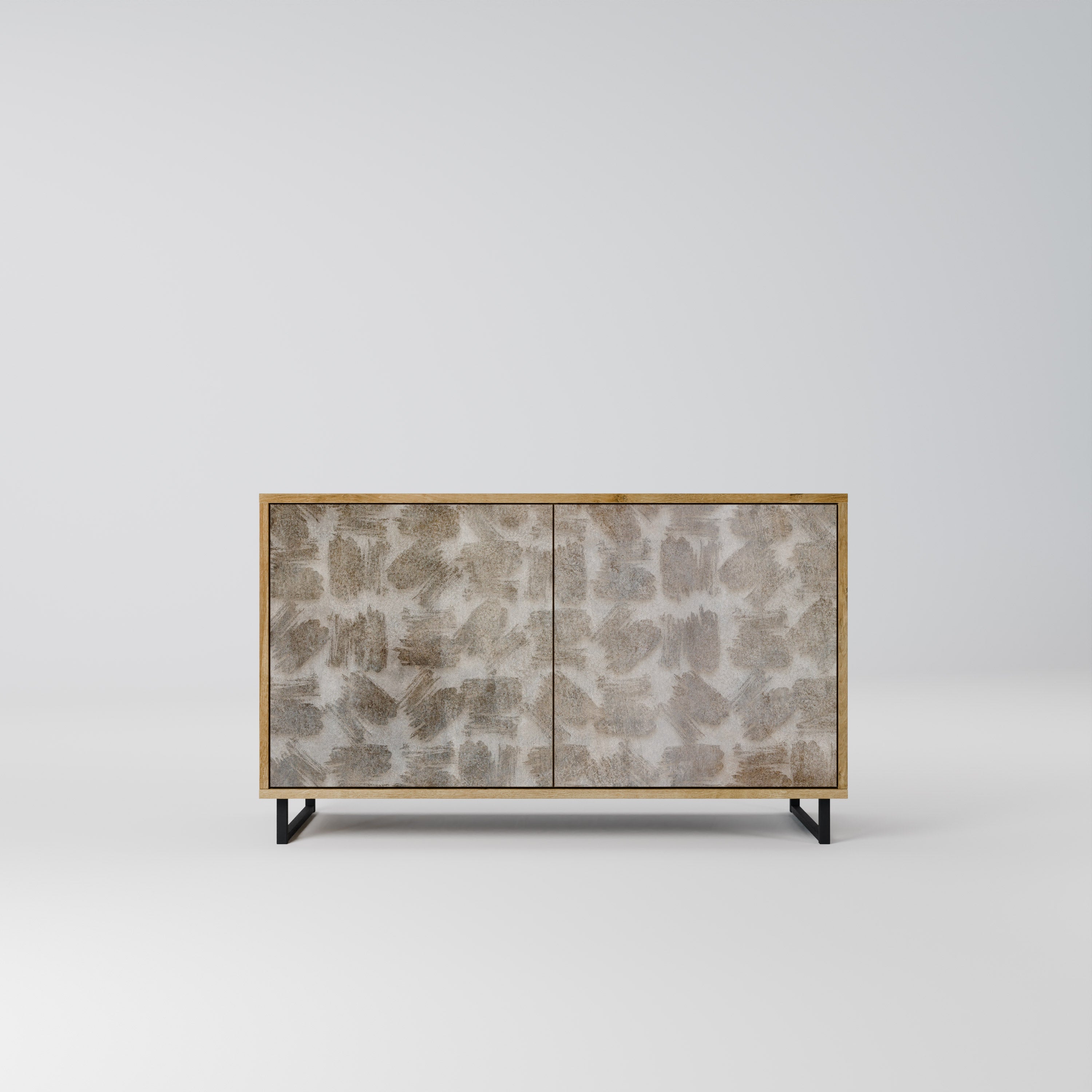 SLIGHTLY BLURRED 2-Door Sideboard in Oak Effect