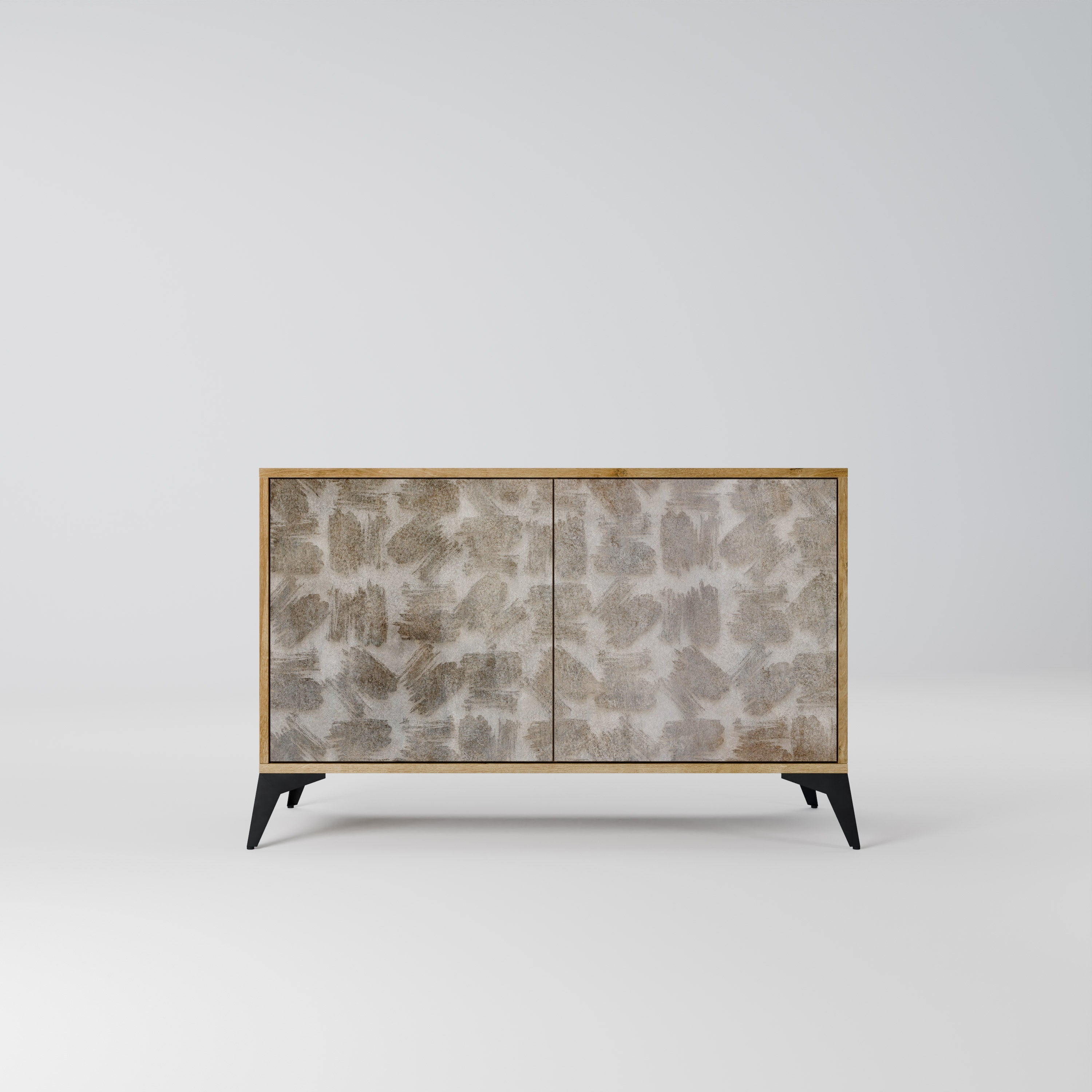 SLIGHTLY BLURRED 2-Door Sideboard in Oak Effect
