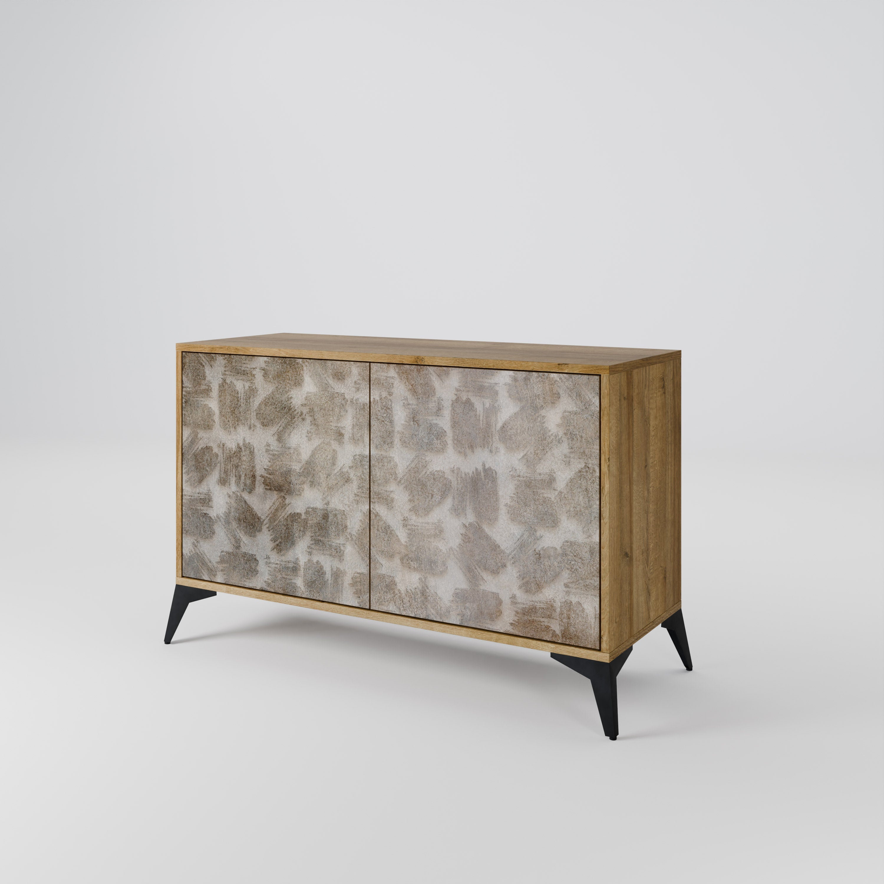 SLIGHTLY BLURRED 2-Door Sideboard in Oak Effect