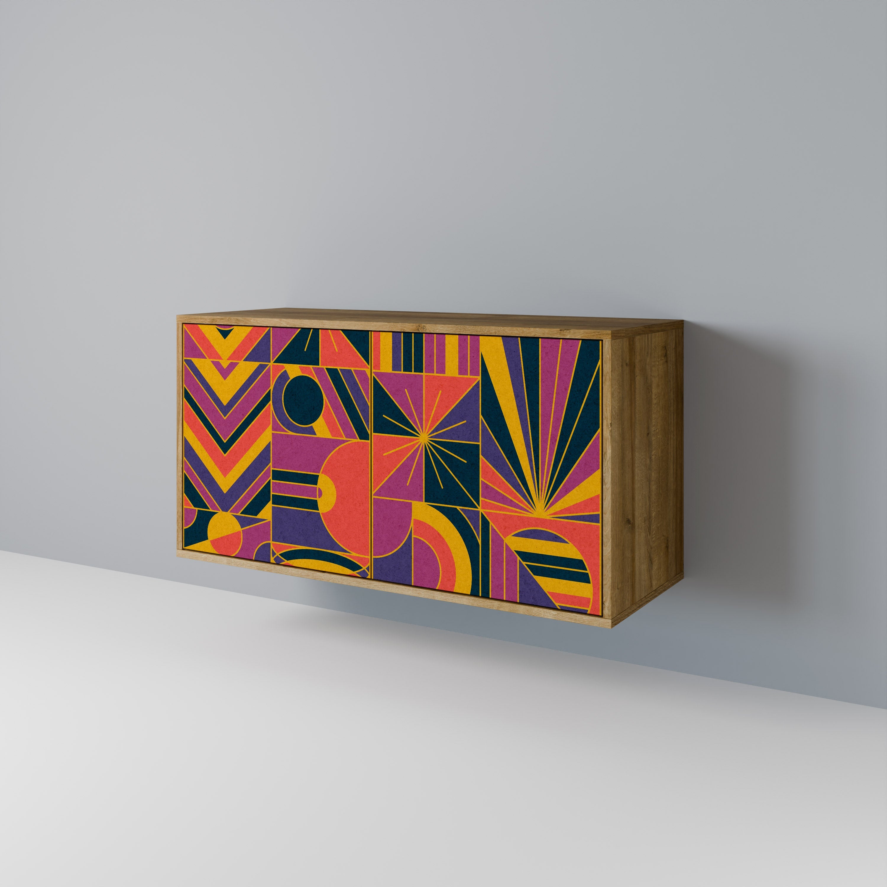 ELECTRIC PATTERNS 2-Door Sideboard in Oak Effect