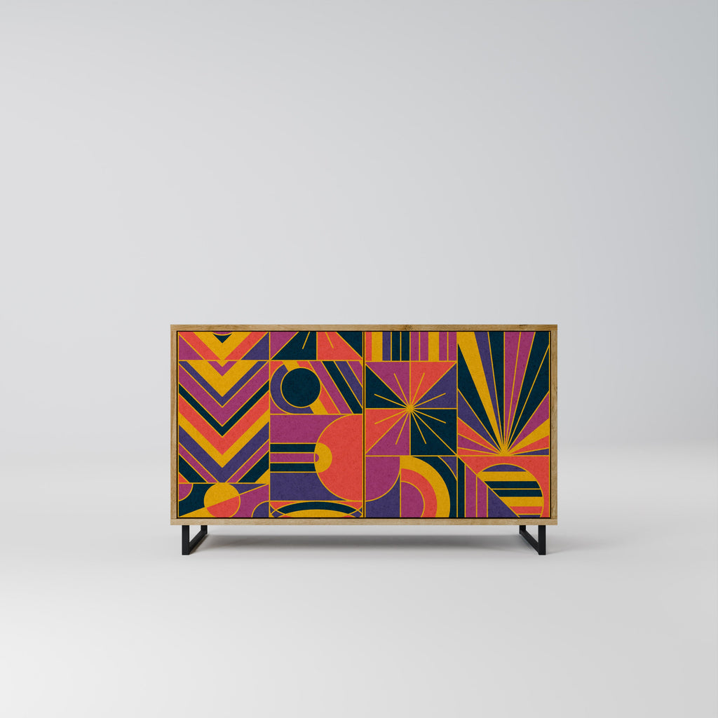 ELECTRIC PATTERNS 2-Door Sideboard in Oak Effect