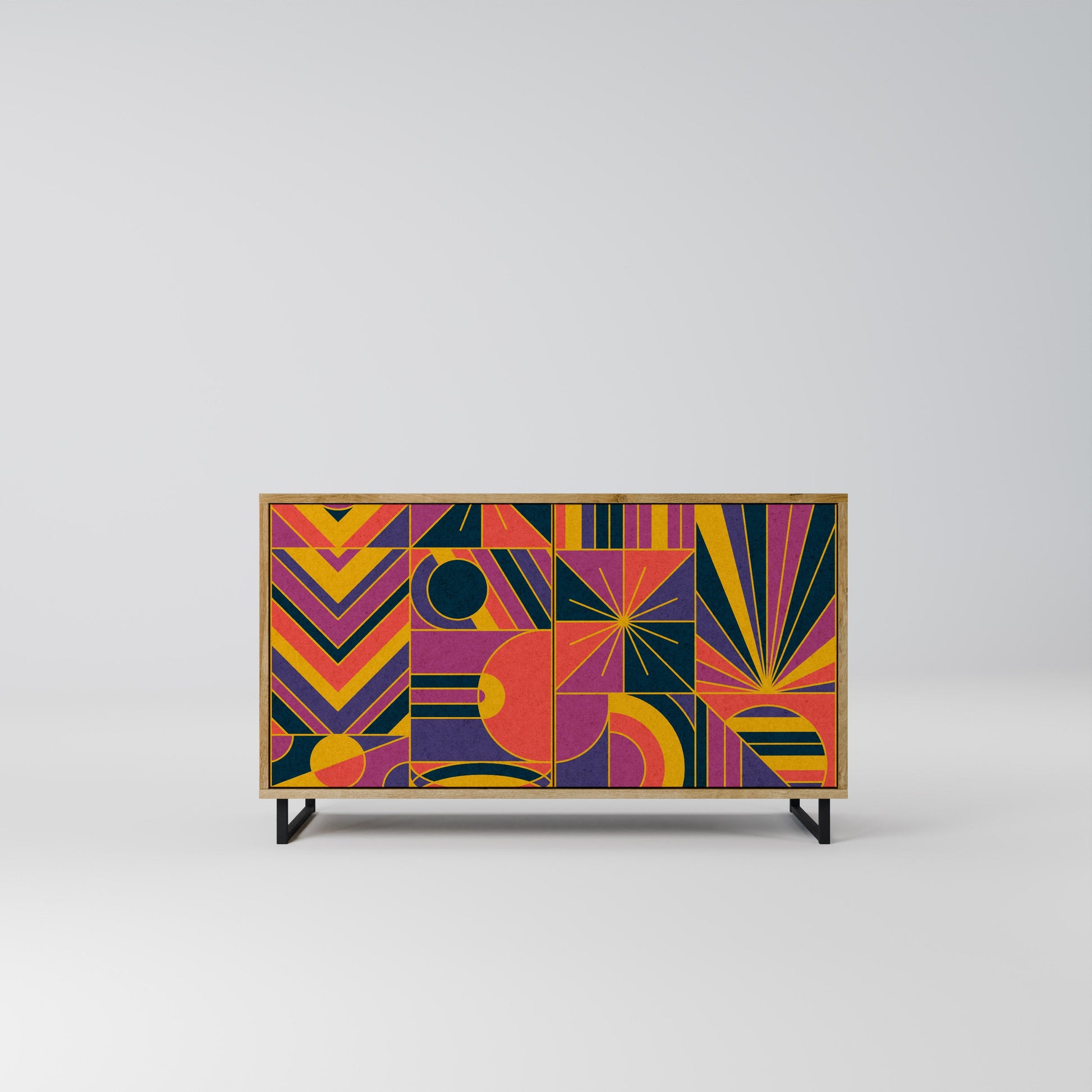 ELECTRIC PATTERNS 2-Door Sideboard in Oak Effect
