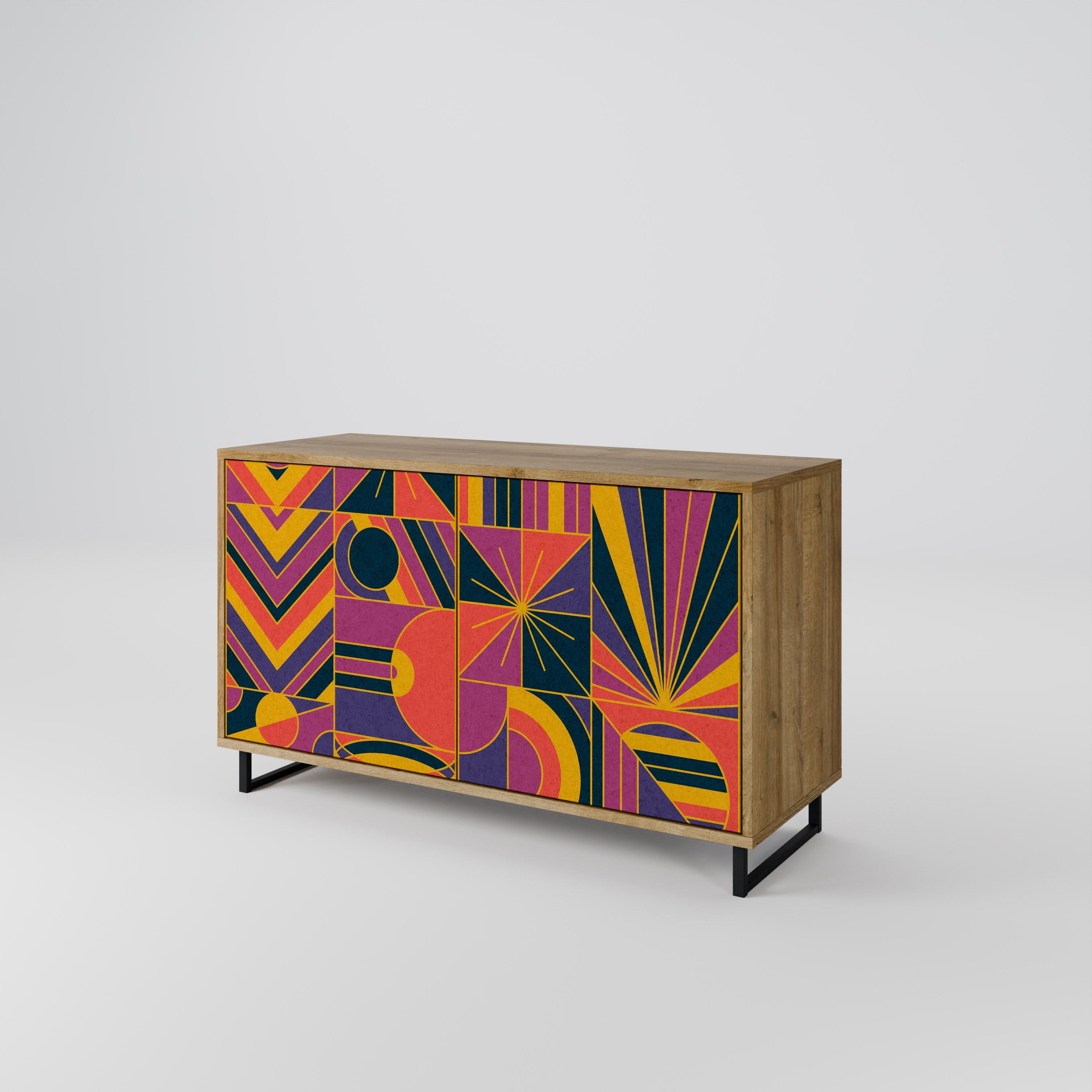 ELECTRIC PATTERNS 2-Door Sideboard in Oak Effect