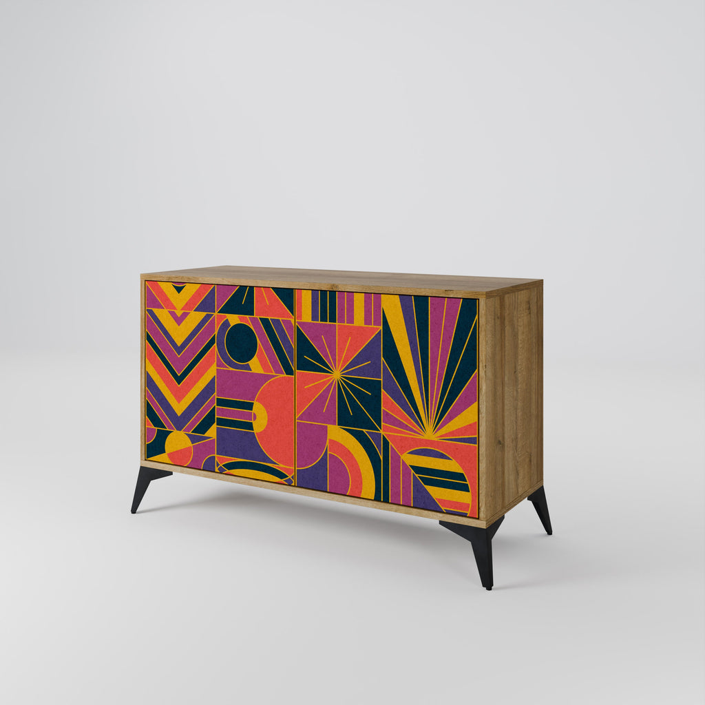 ELECTRIC PATTERNS 2-Door Sideboard in Oak Effect