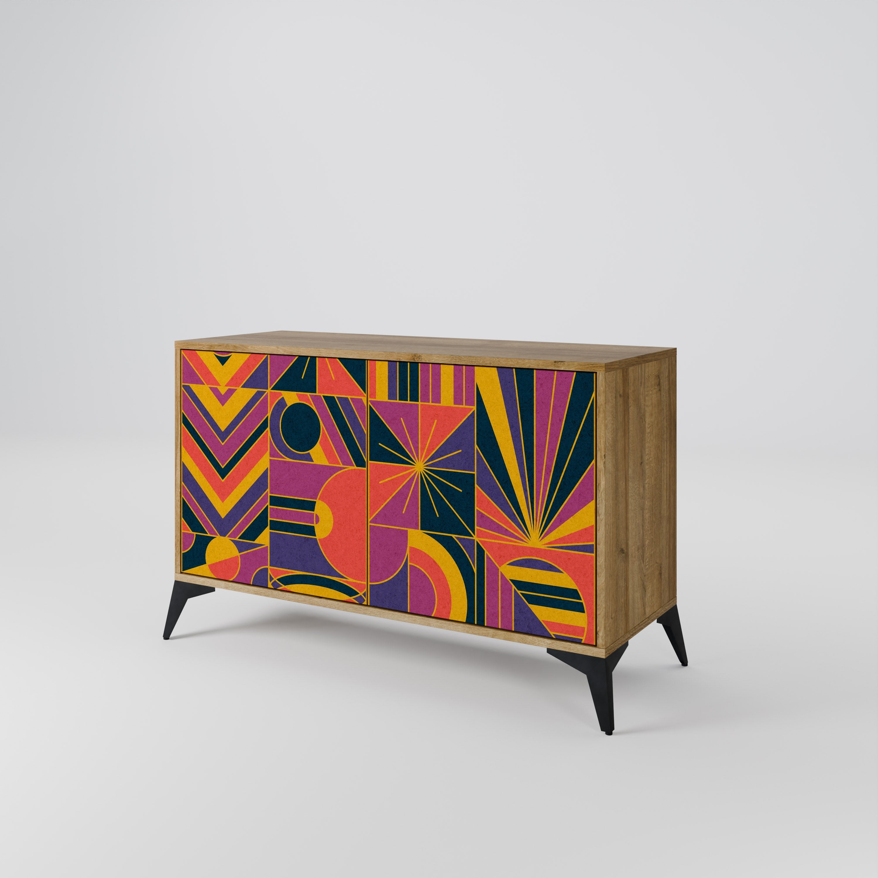 ELECTRIC PATTERNS 2-Door Sideboard in Oak Effect