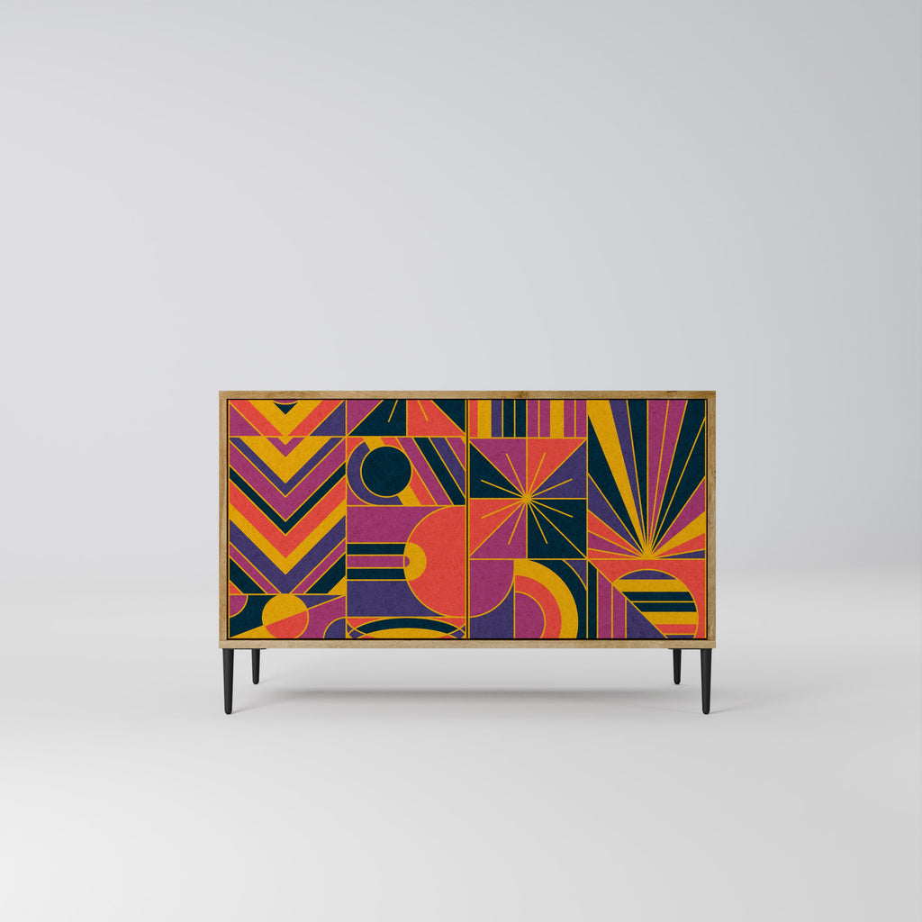 ELECTRIC PATTERNS 2-Door Sideboard in Oak Effect