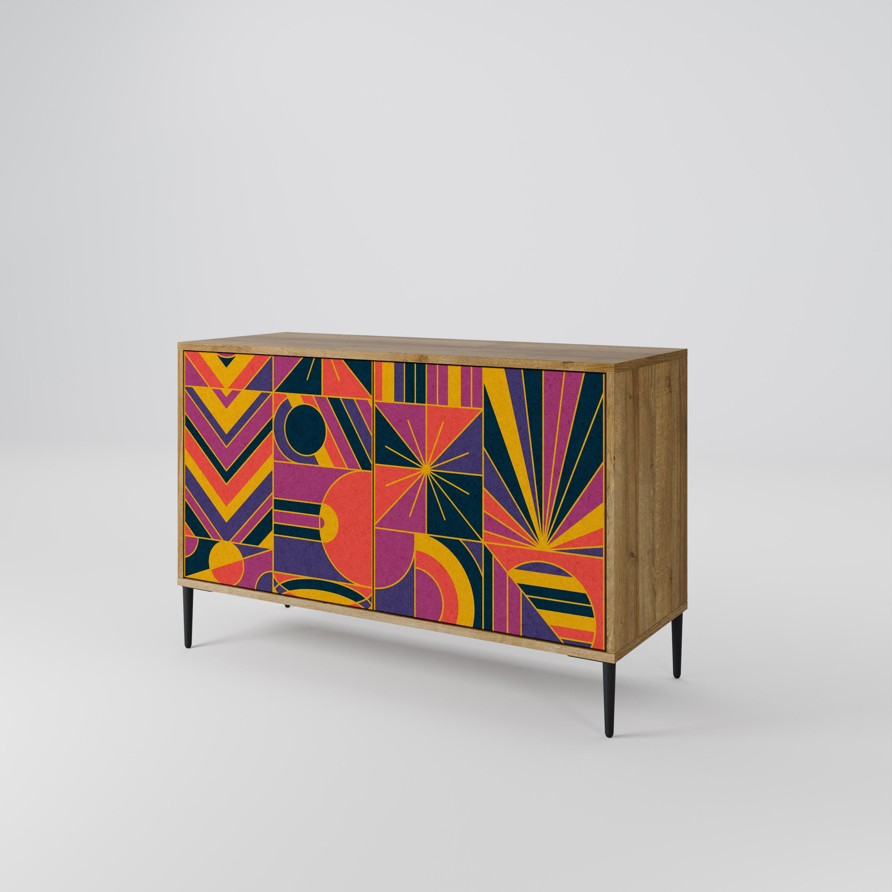 ELECTRIC PATTERNS 2-Door Sideboard in Oak Effect