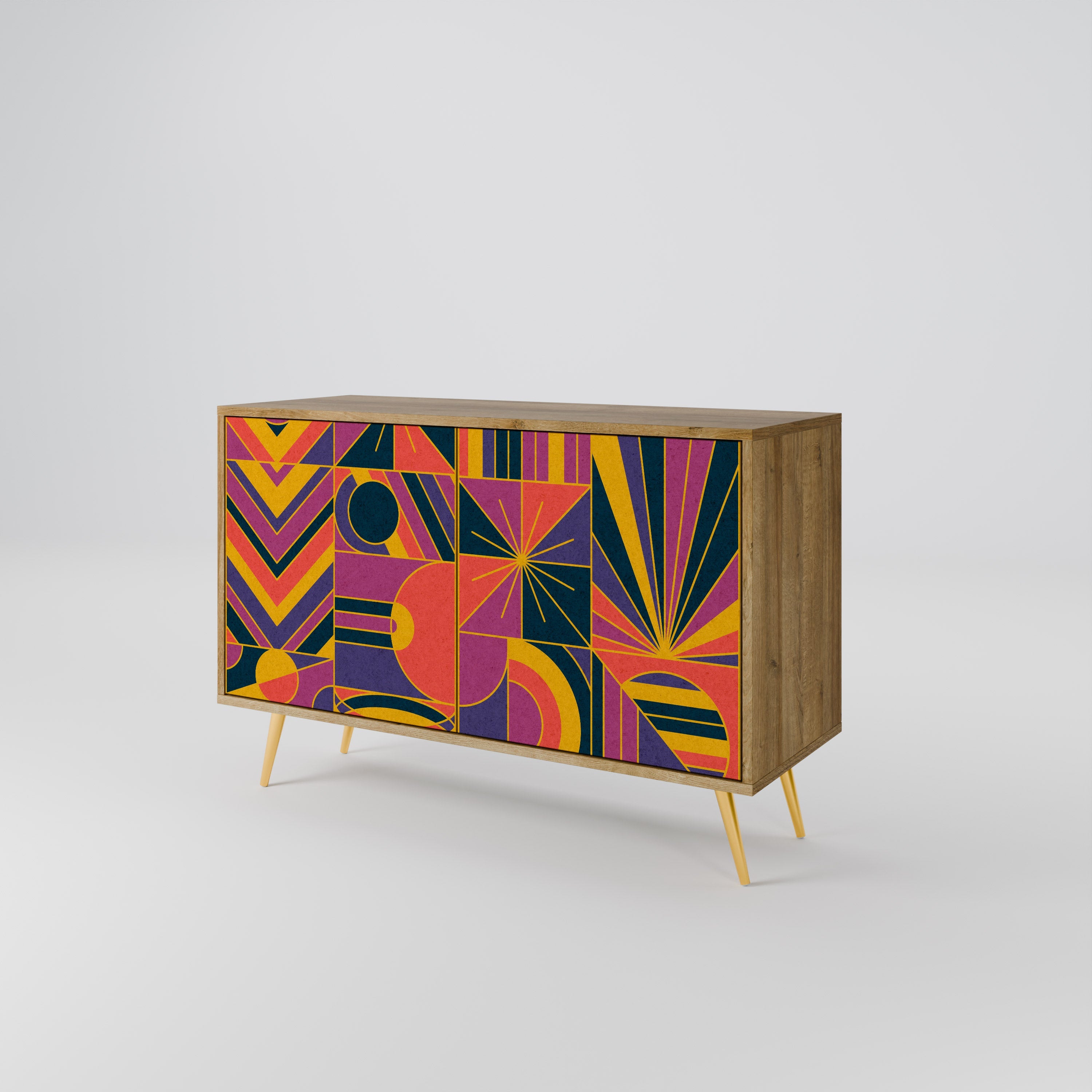 ELECTRIC PATTERNS 2-Door Sideboard in Oak Effect