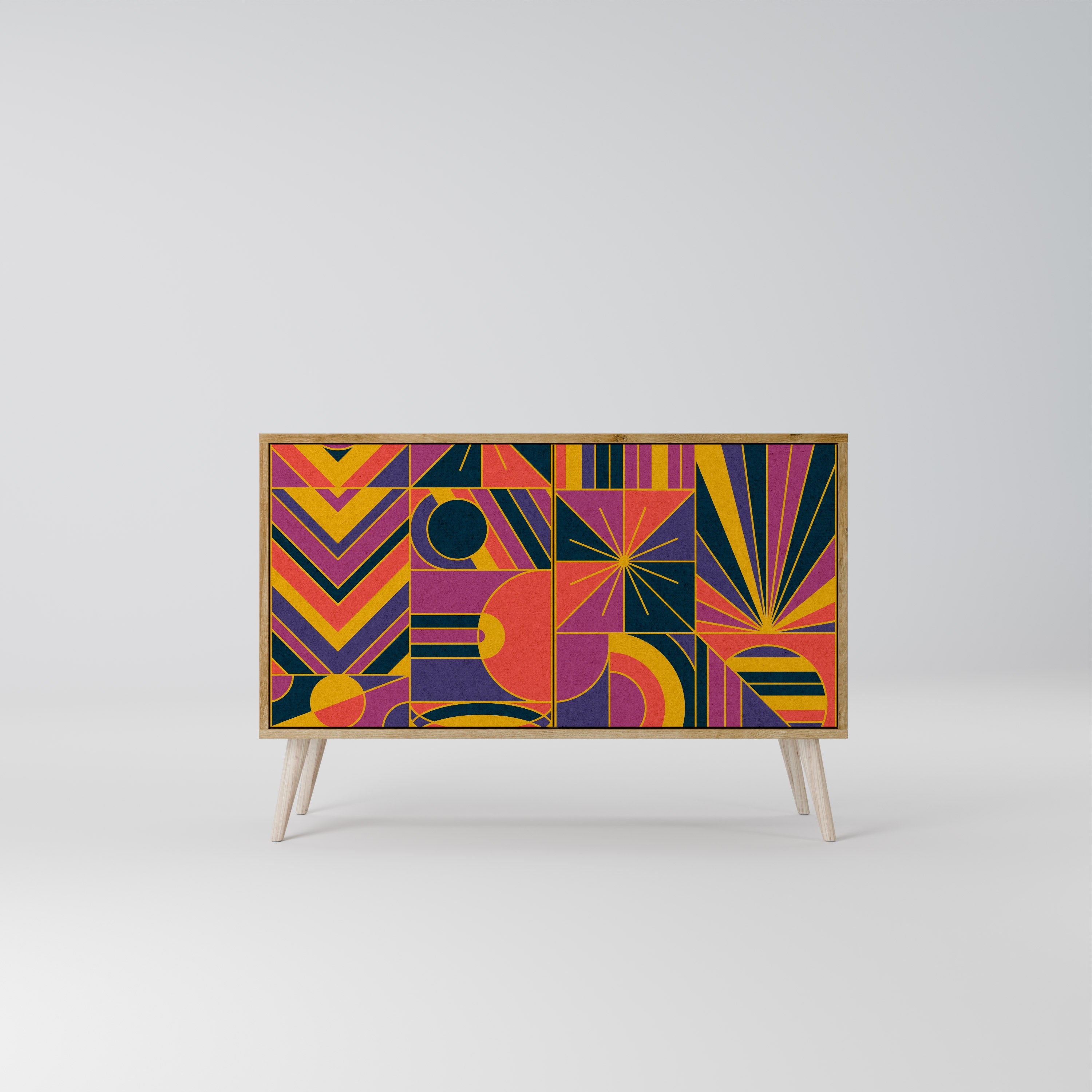ELECTRIC PATTERNS 2-Door Sideboard in Oak Effect