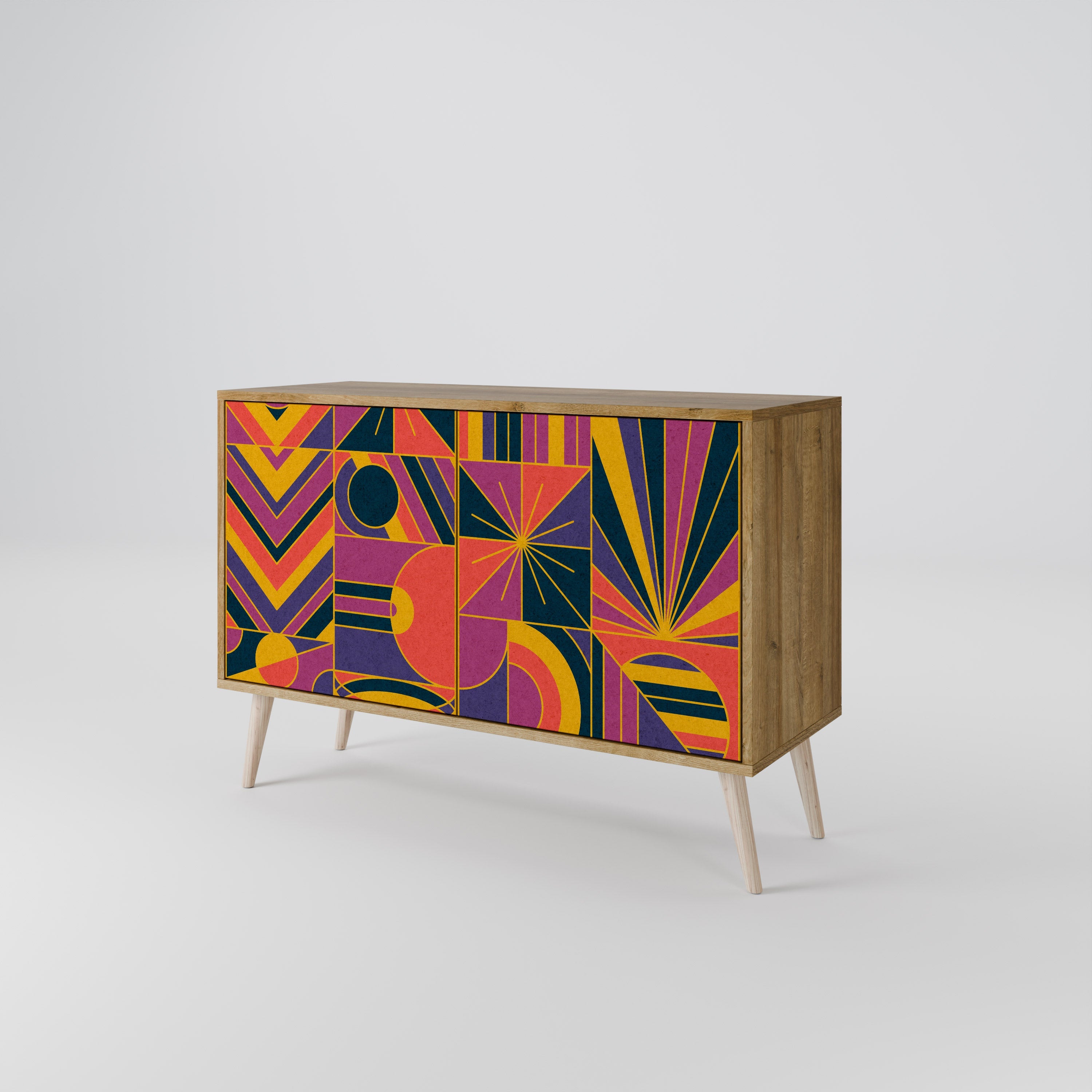 ELECTRIC PATTERNS 2-Door Sideboard in Oak Effect