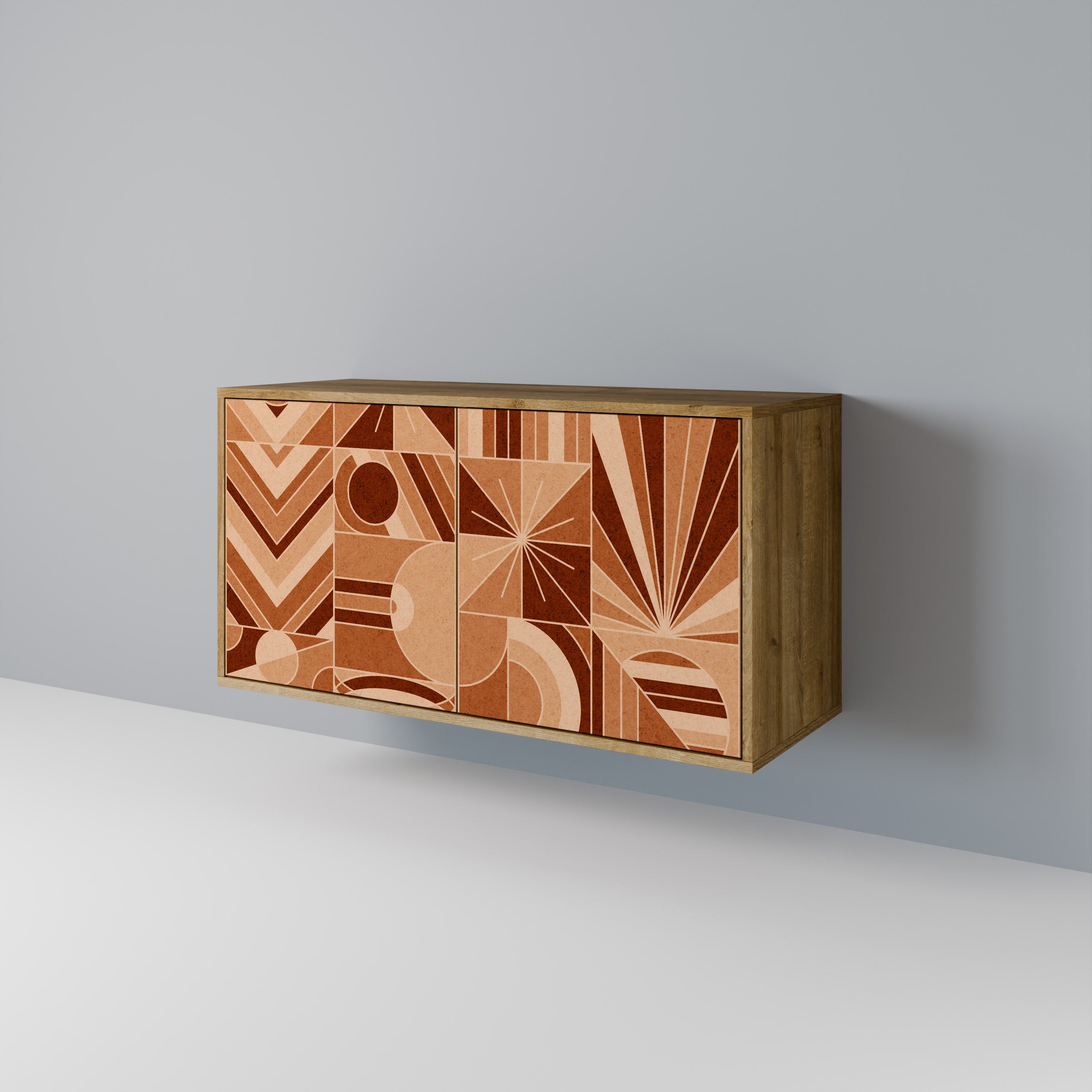 PRISM MOSAIC 2-Door Sideboard in Oak Effect