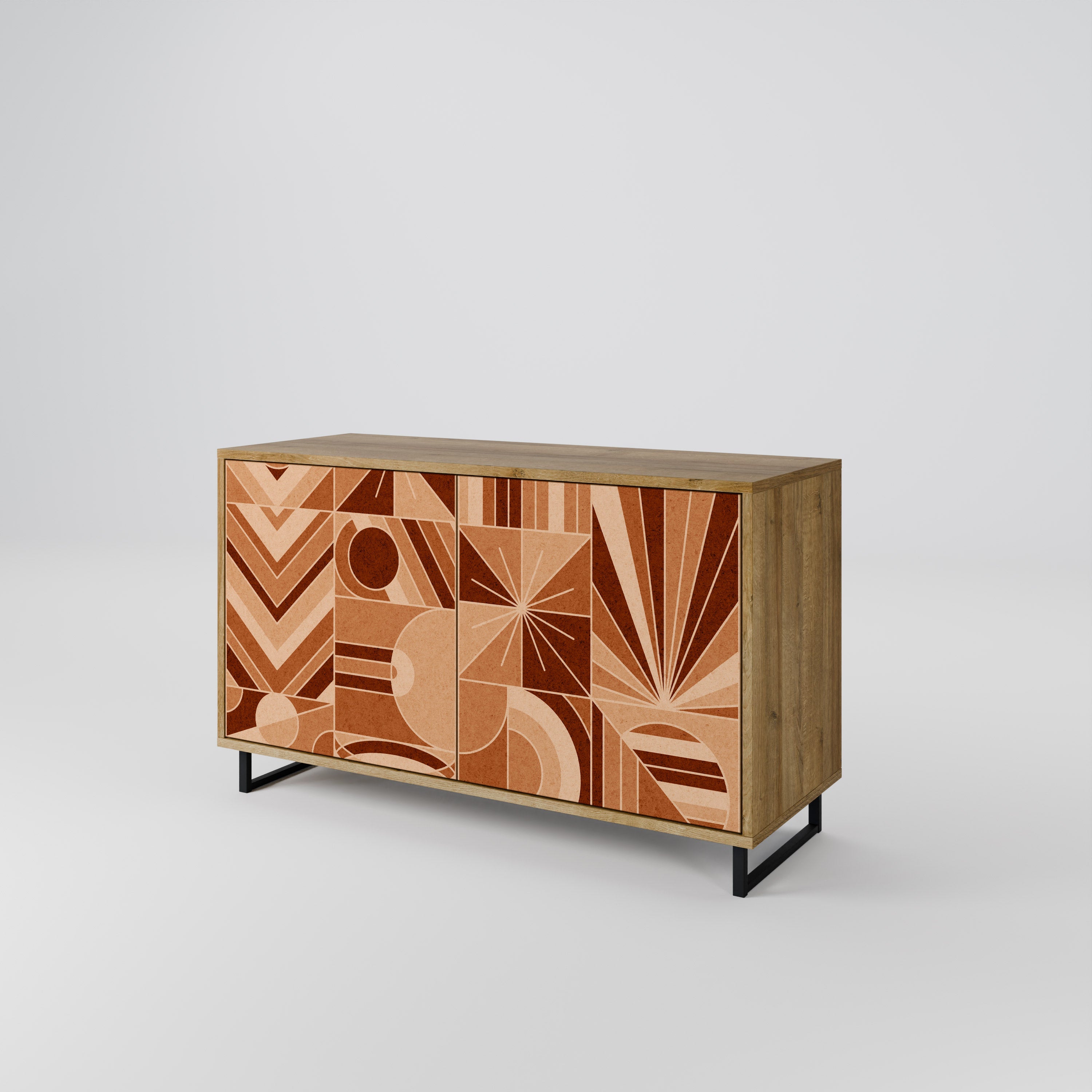 PRISM MOSAIC 2-Door Sideboard in Oak Effect