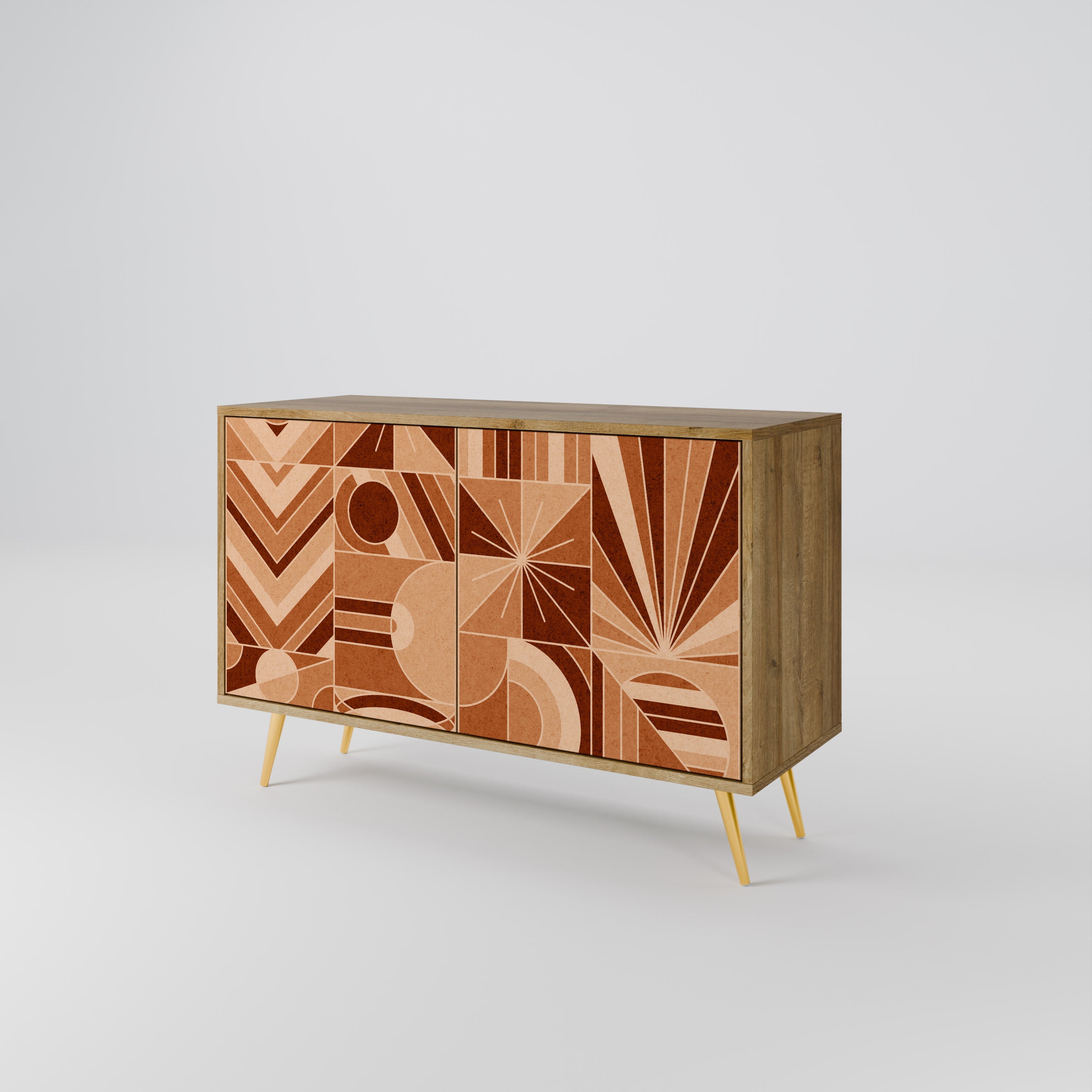PRISM MOSAIC 2-Door Sideboard in Oak Effect
