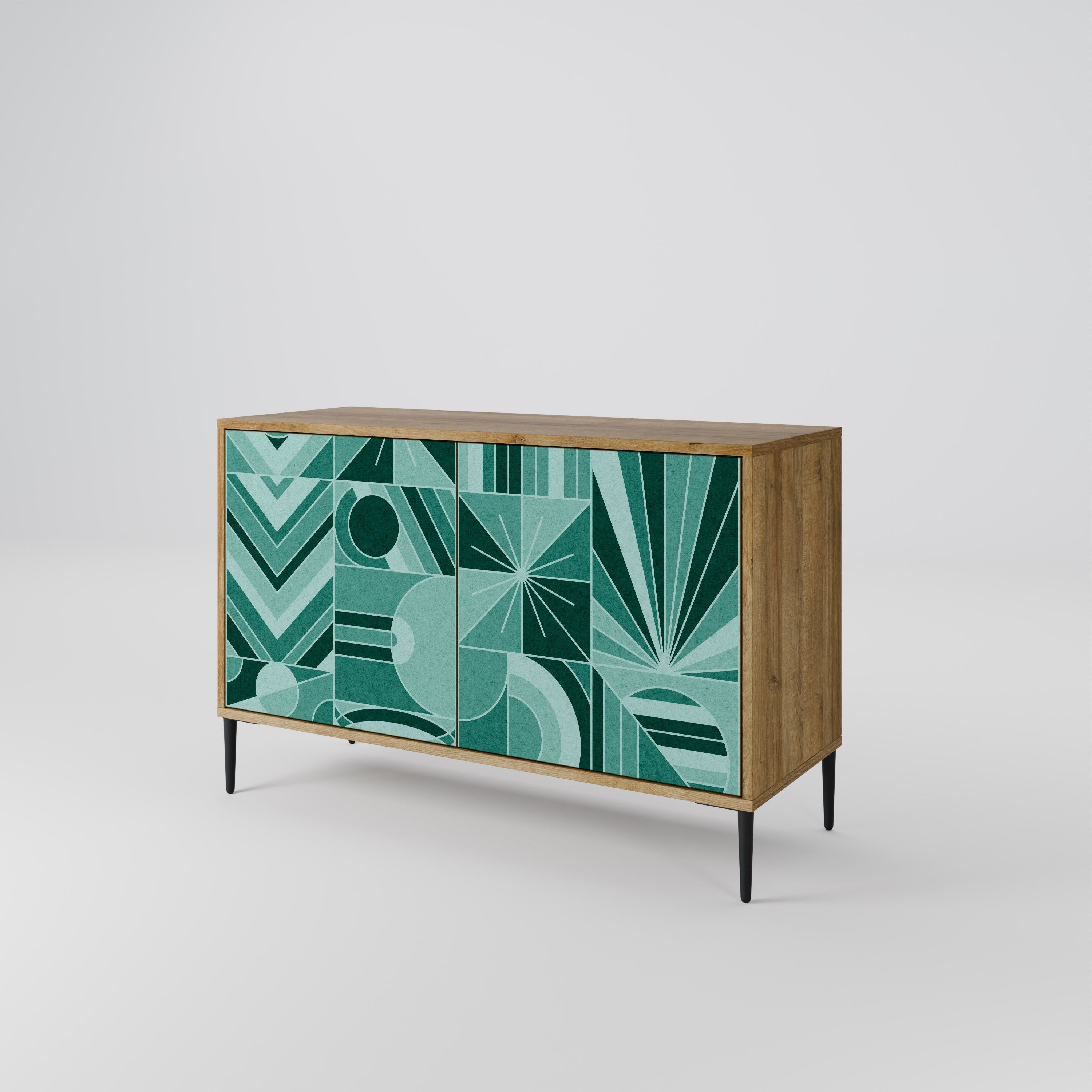 HARMONIC GRID 2-Door Sideboard in Oak Effect