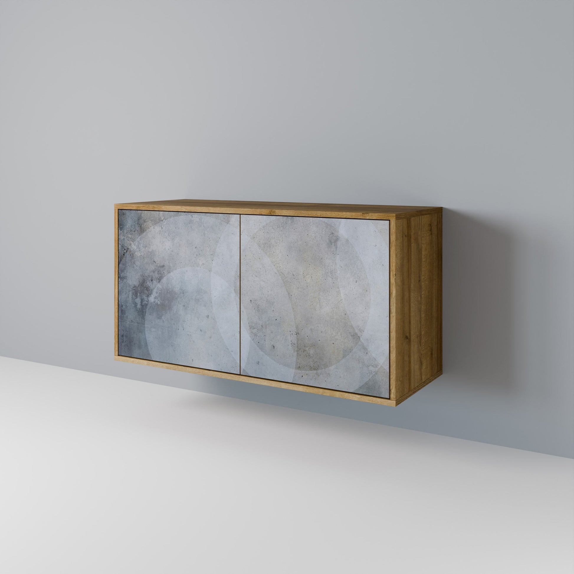 Buffet 2 portes MUTED ARC effet chêne