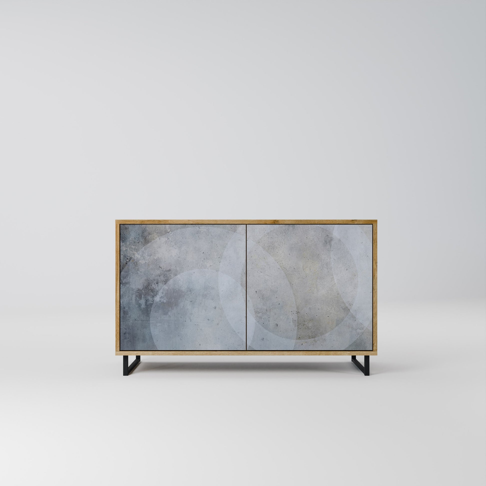 Buffet 2 portes MUTED ARC effet chêne