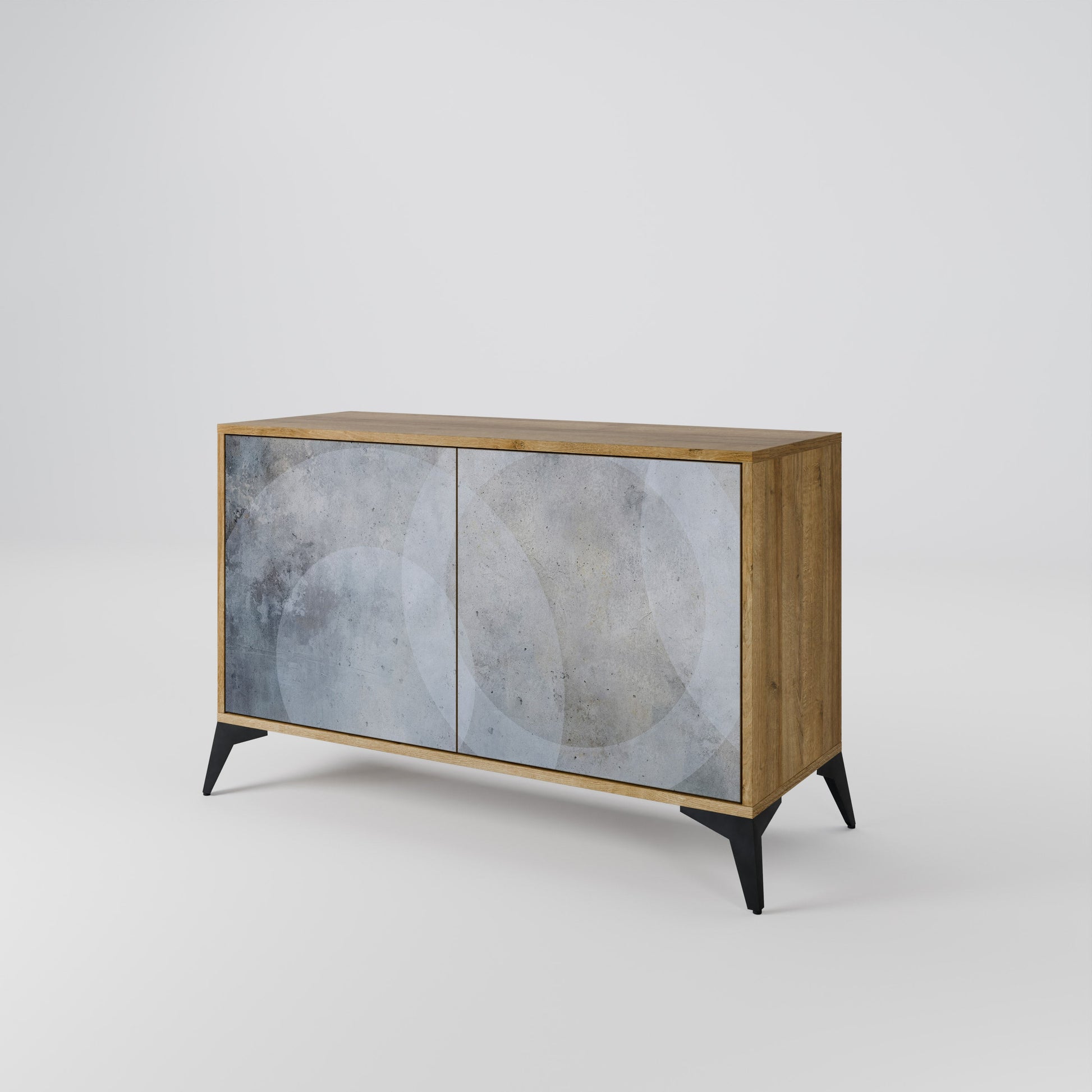 Buffet 2 portes MUTED ARC effet chêne