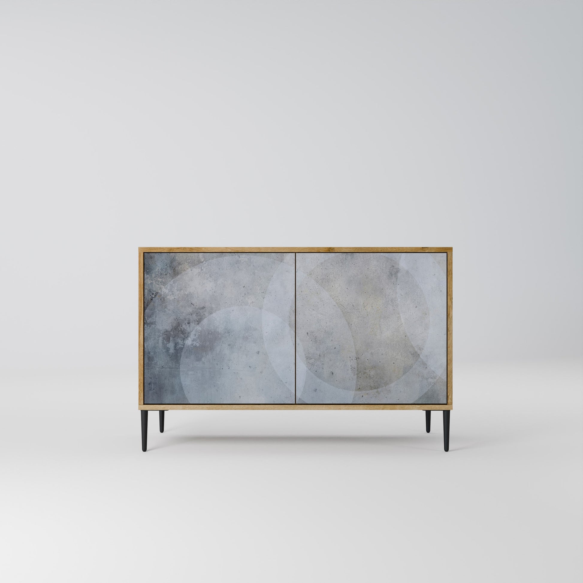 Buffet 2 portes MUTED ARC effet chêne