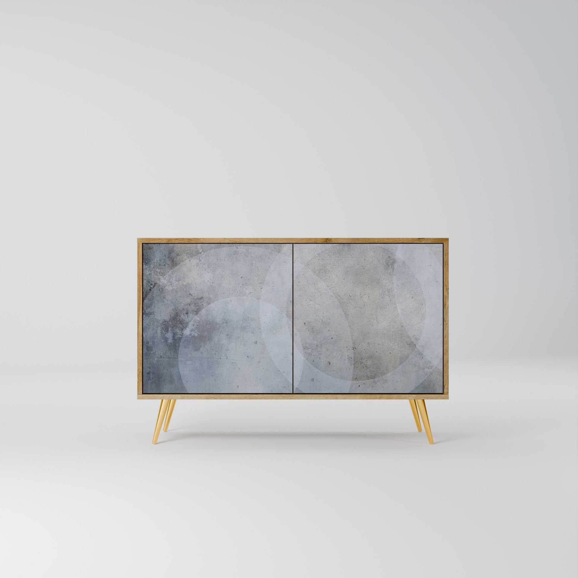 Buffet 2 portes MUTED ARC effet chêne
