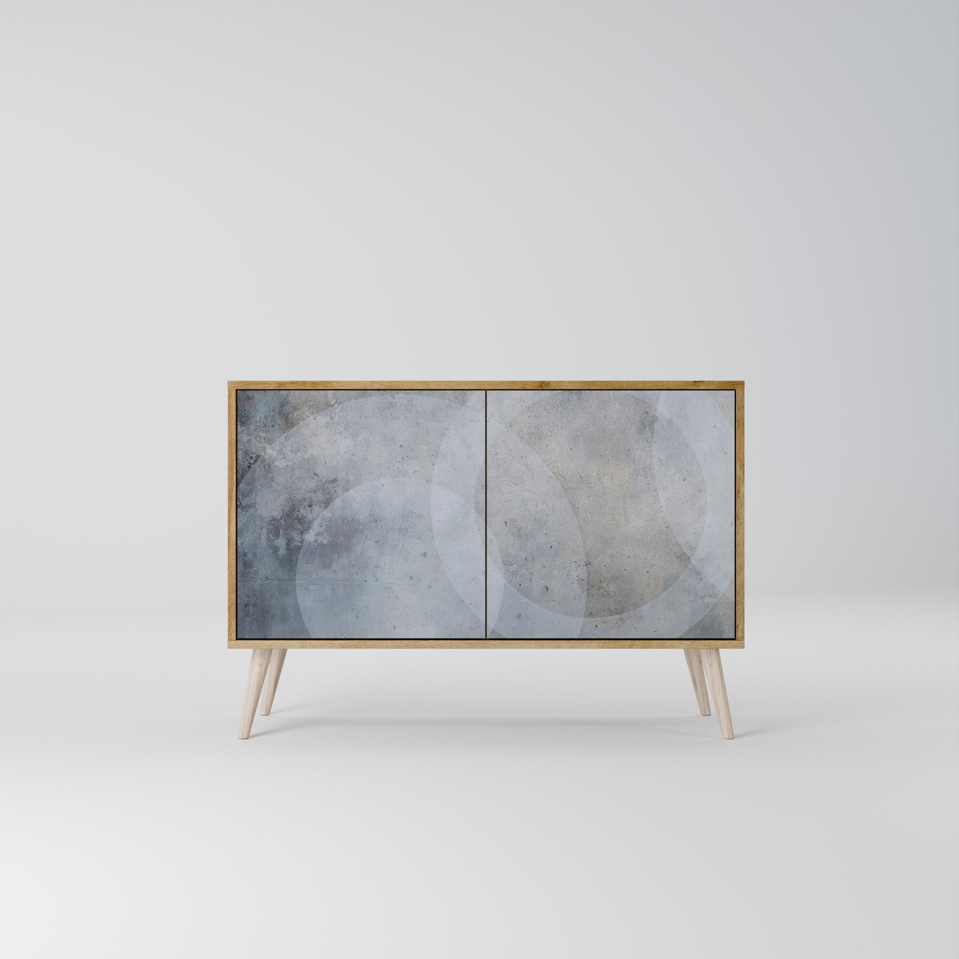 Buffet 2 portes MUTED ARC effet chêne